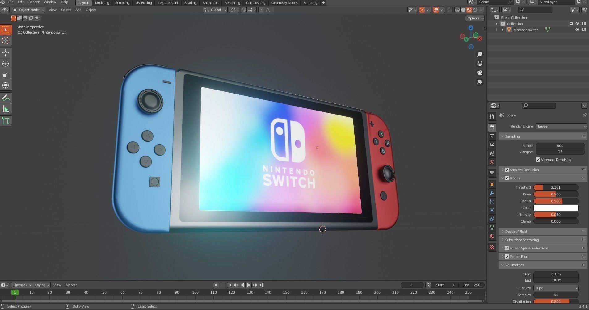 Nintendo Switch 3D model_12