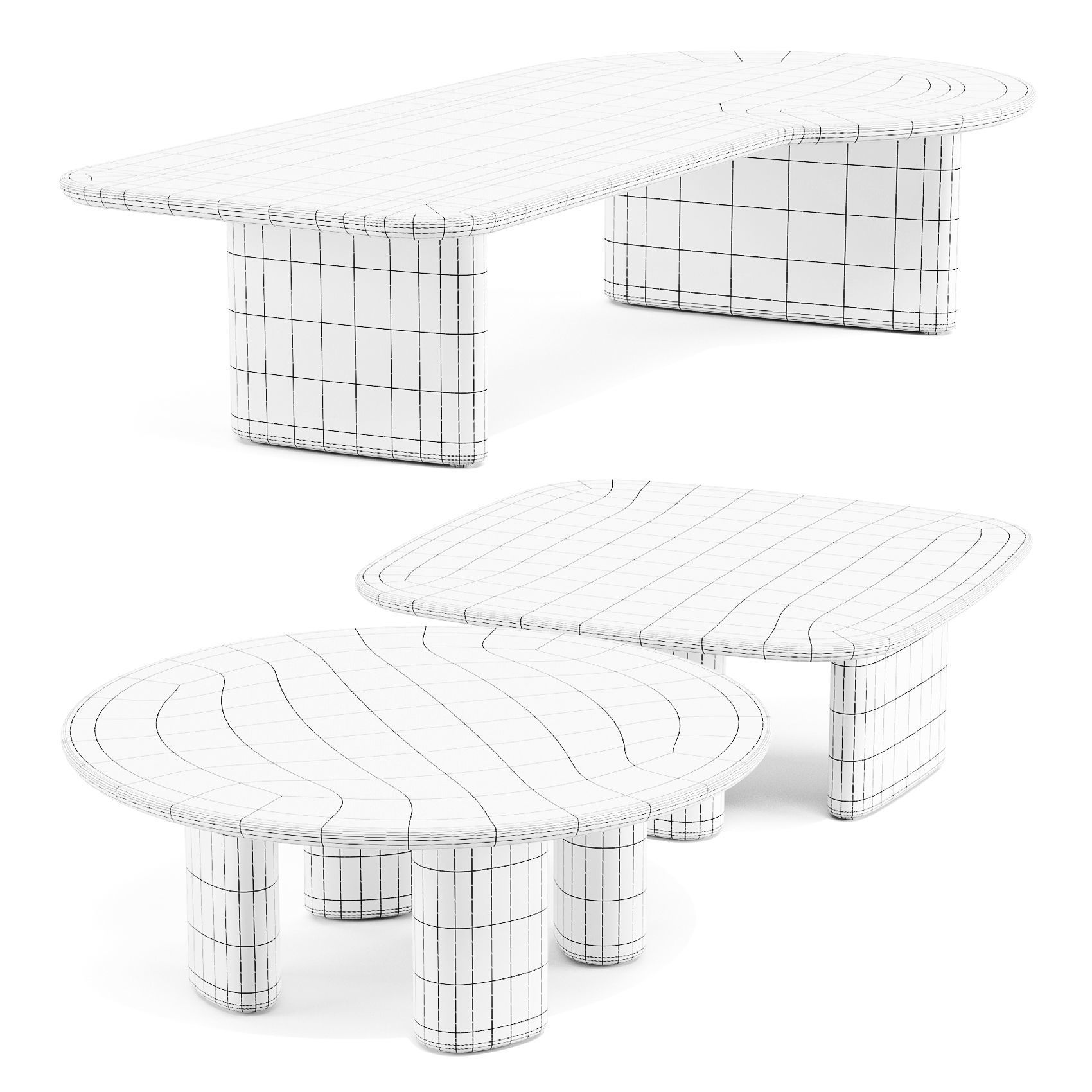 Grado Design Pebble - Coffee Tables 3D model_5