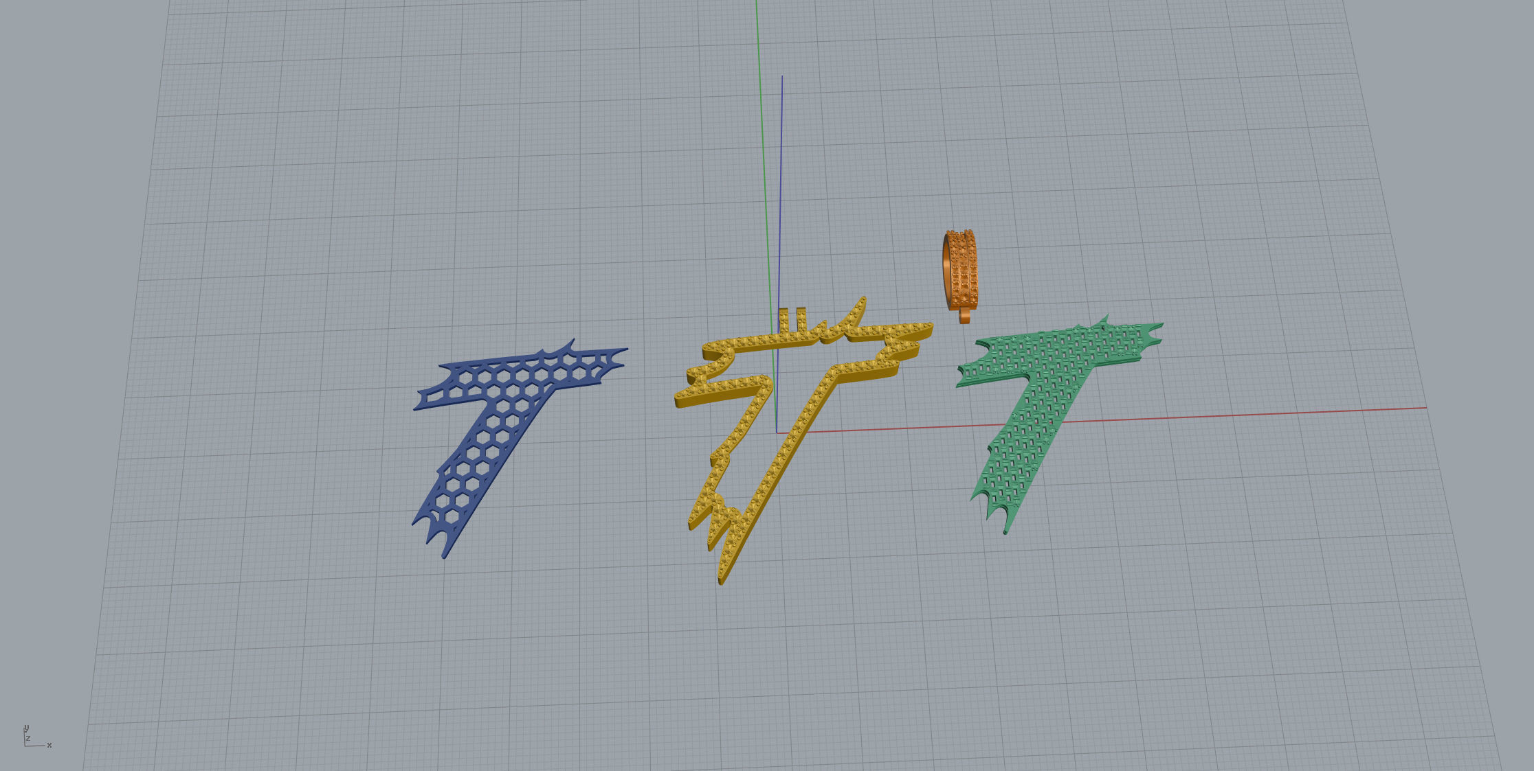 T with baguetes 3D print model_10