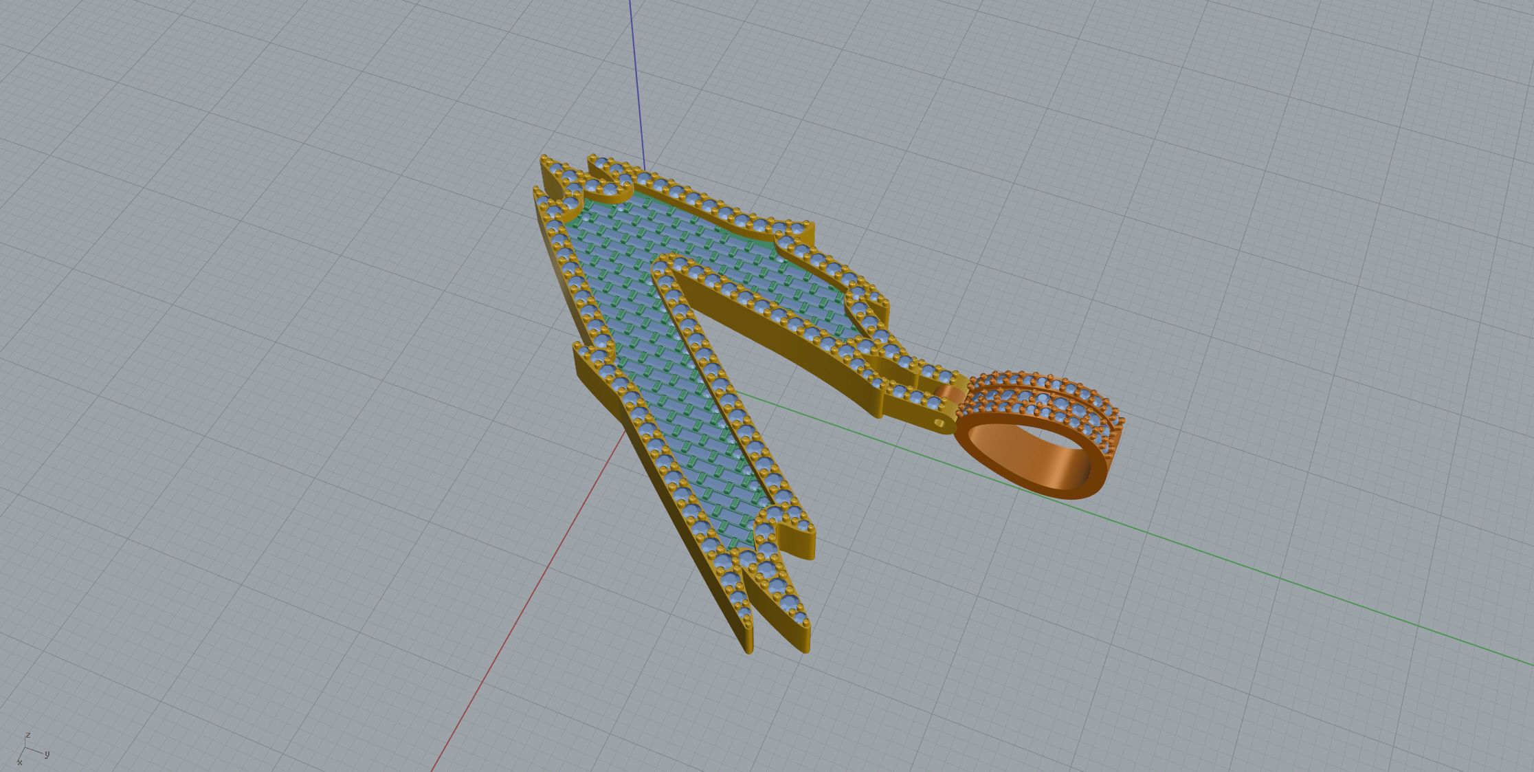 V with baguetes 3D print model_5