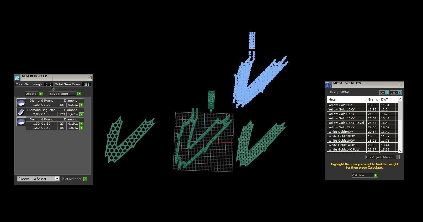 V with baguetes 3D print model_2