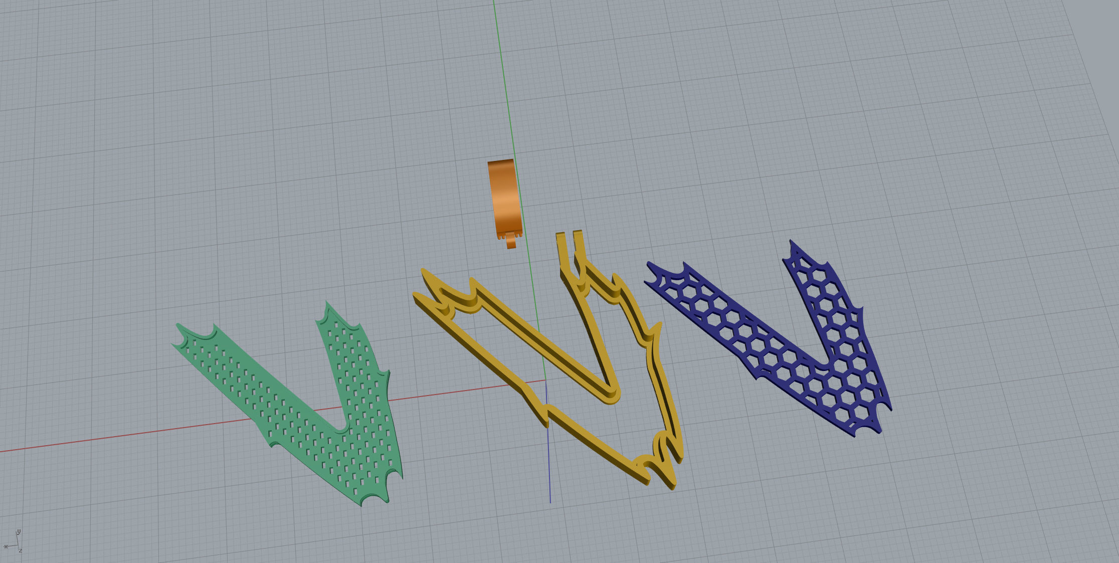 V with baguetes 3D print model_11