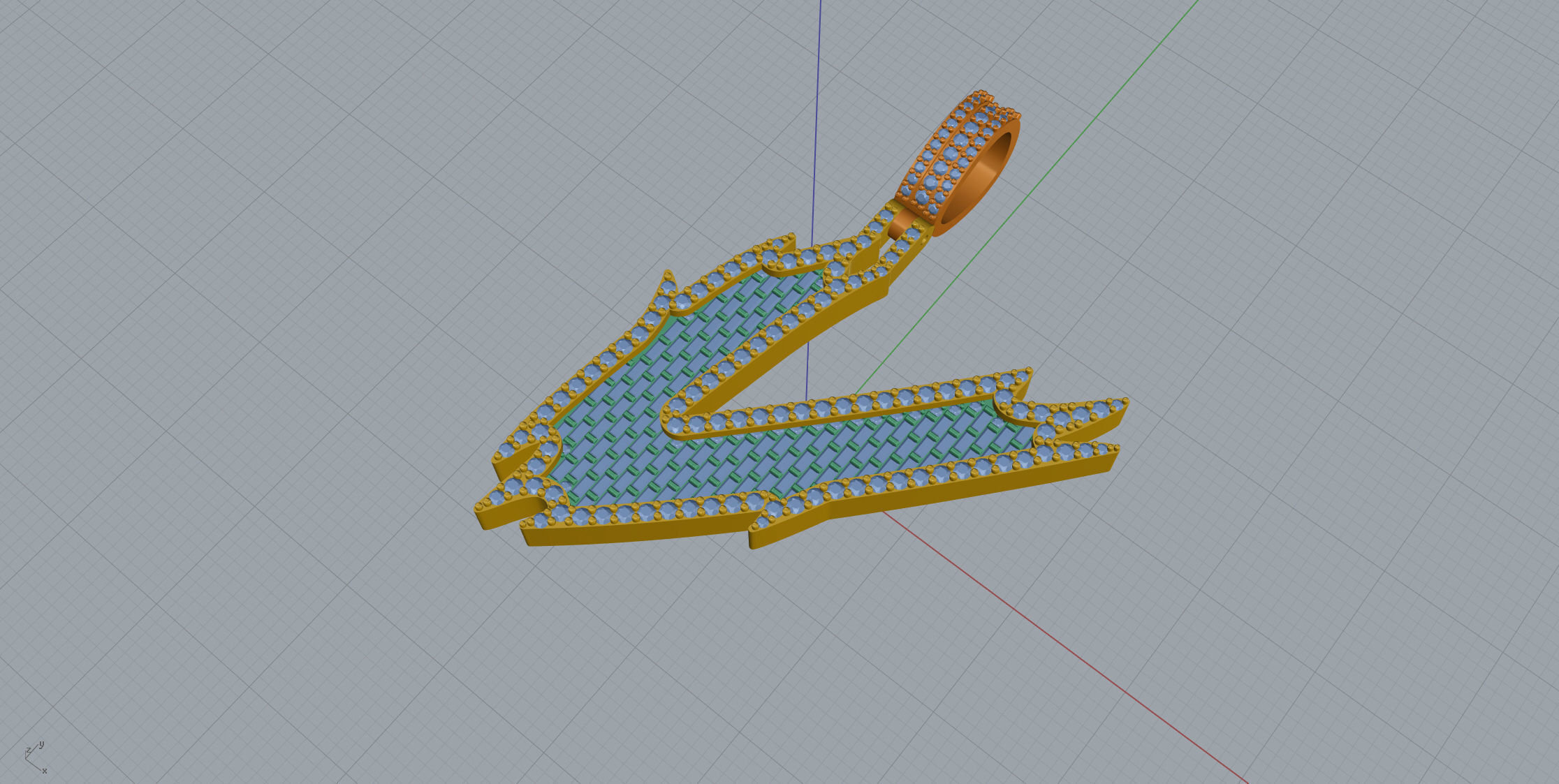 V with baguetes 3D print model_7