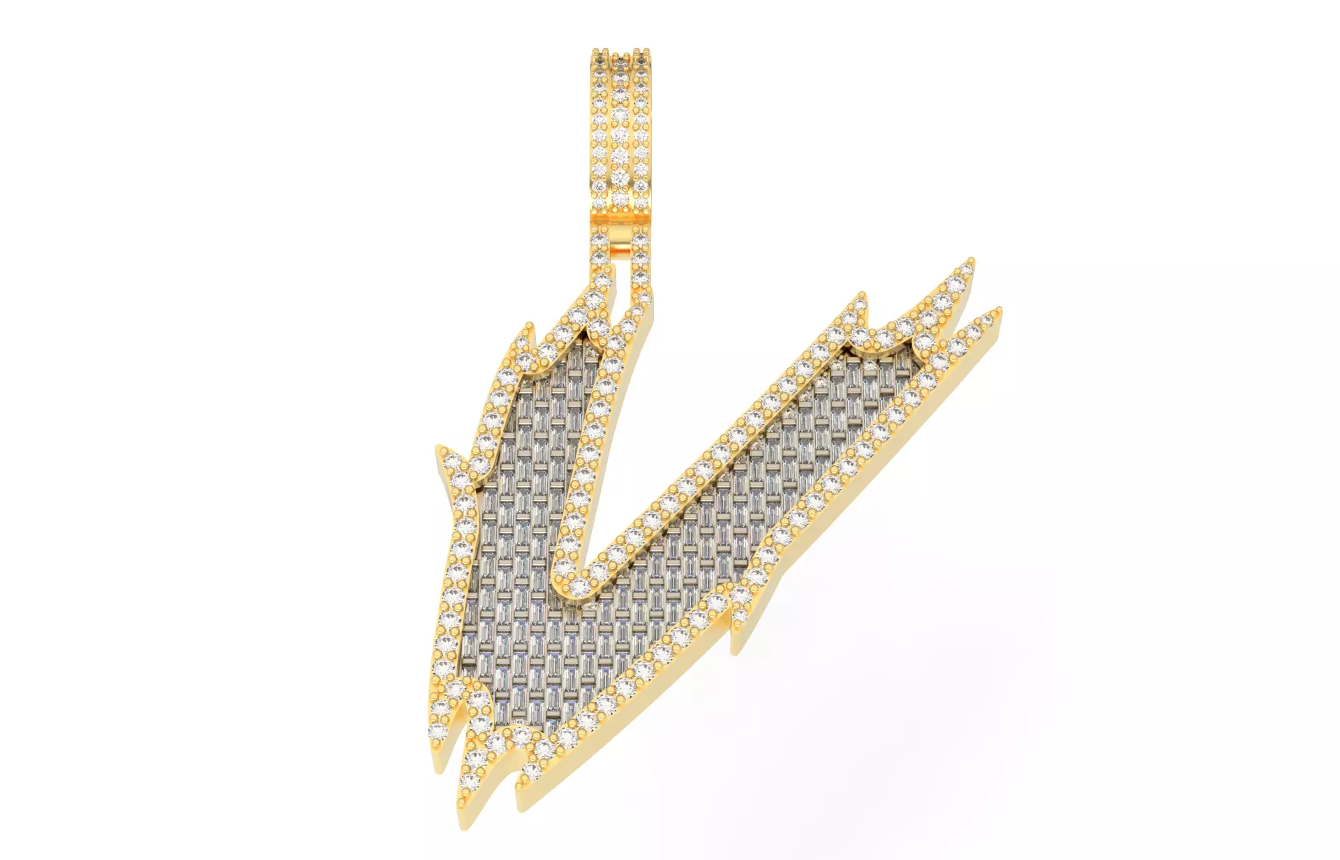 V with baguetes 3D print model_0