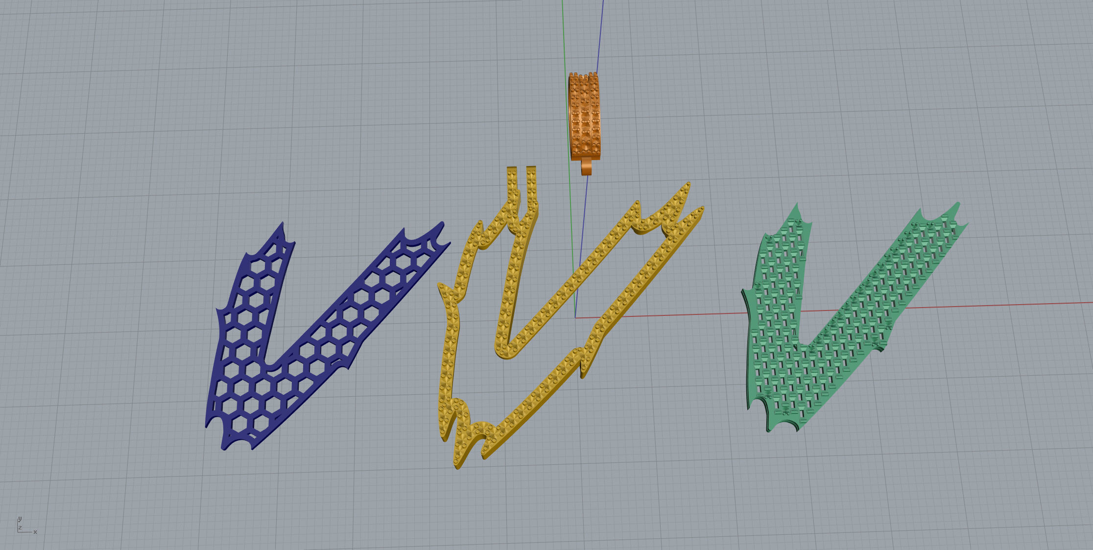 V with baguetes 3D print model_10