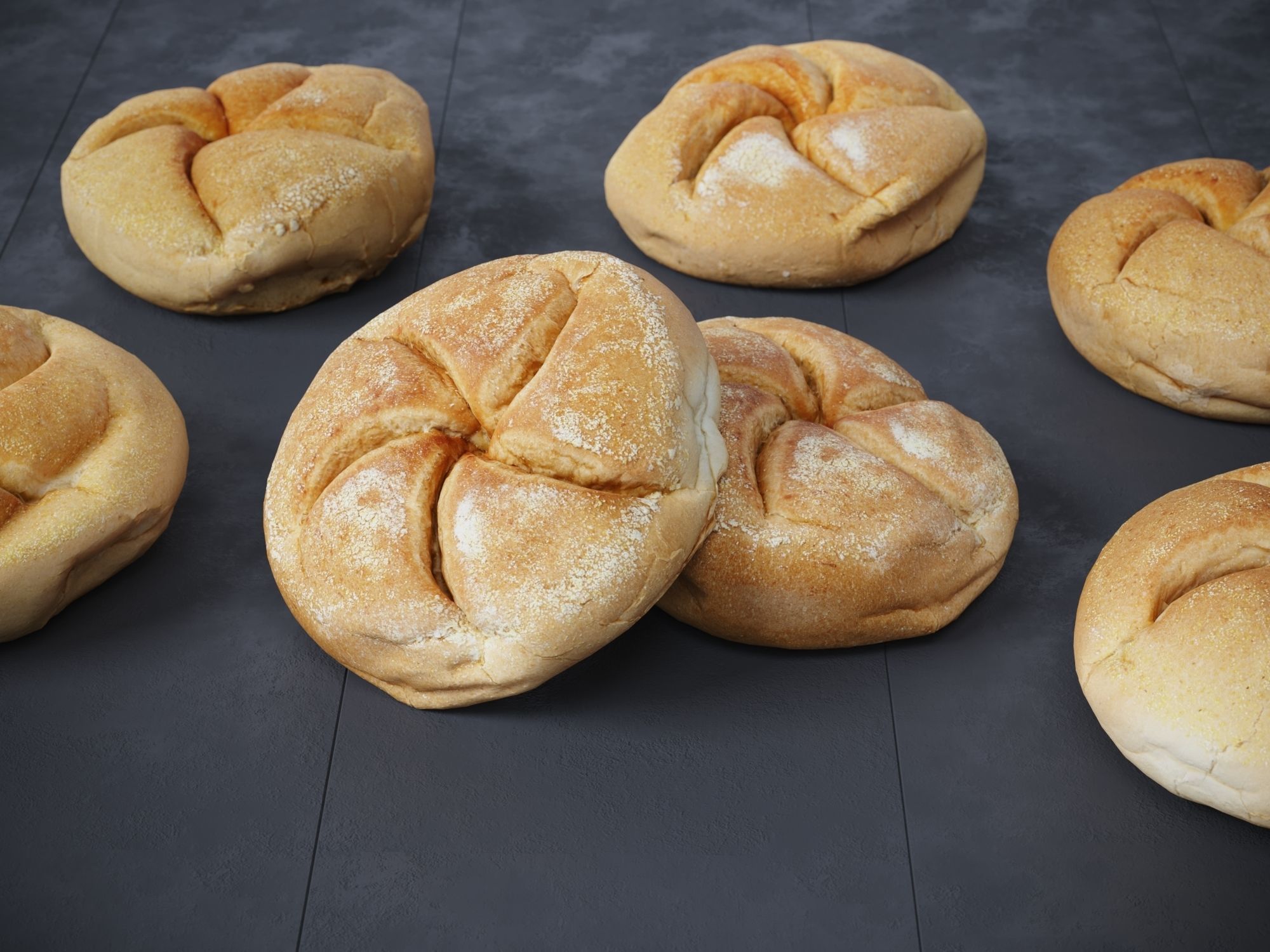 Kaiser Rolls  3D model_1