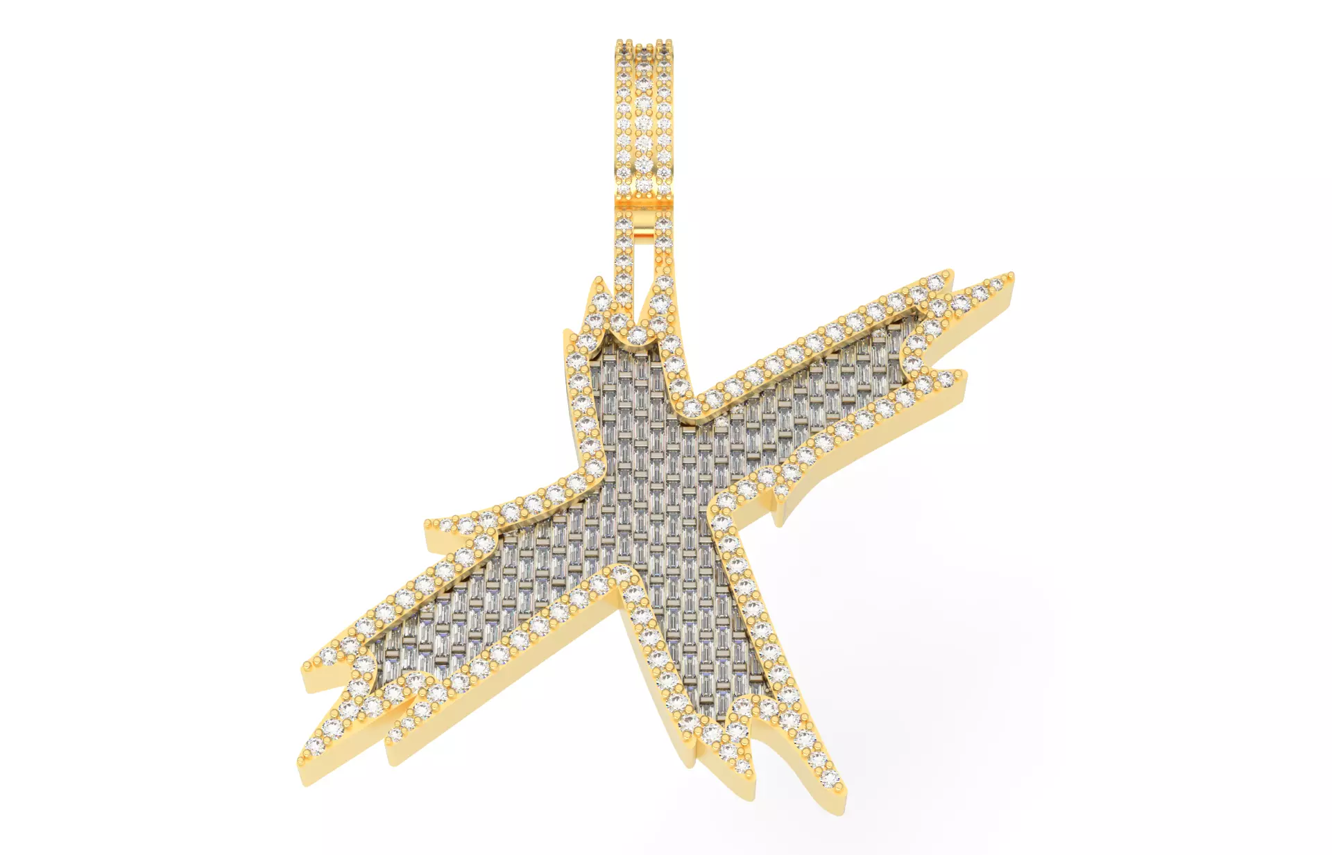 X with baguetes 3D print model_0