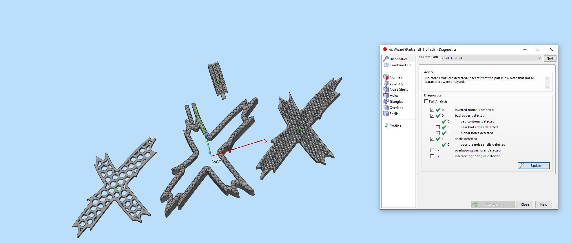 X with baguetes 3D print model_1