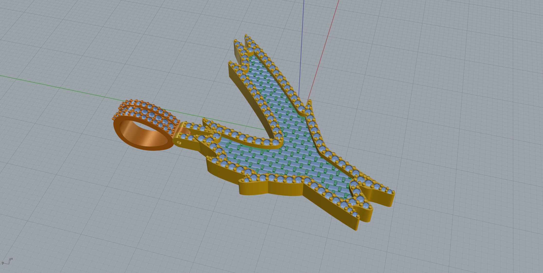 Y with baguetes 3D print model_3