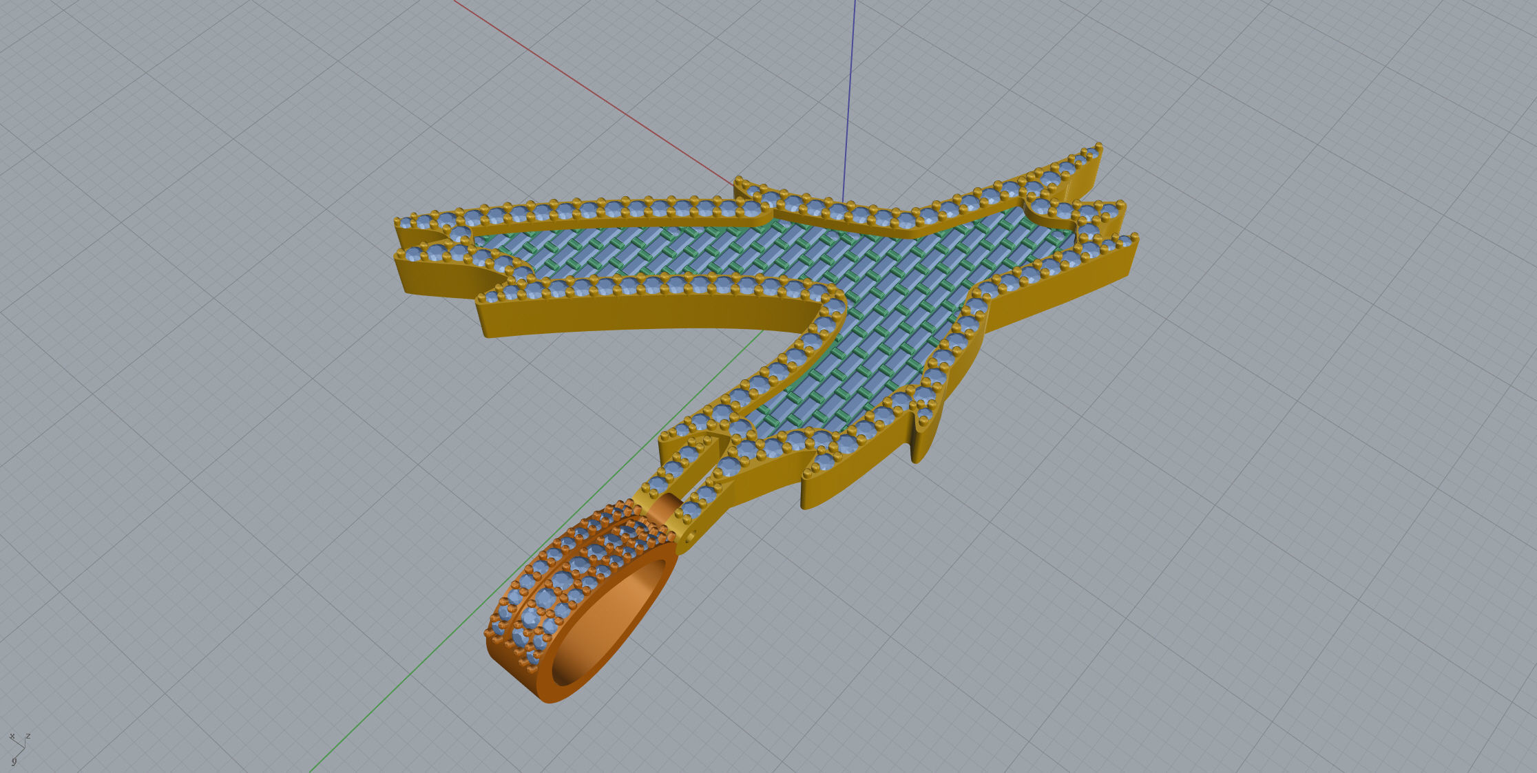 Y with baguetes 3D print model_4