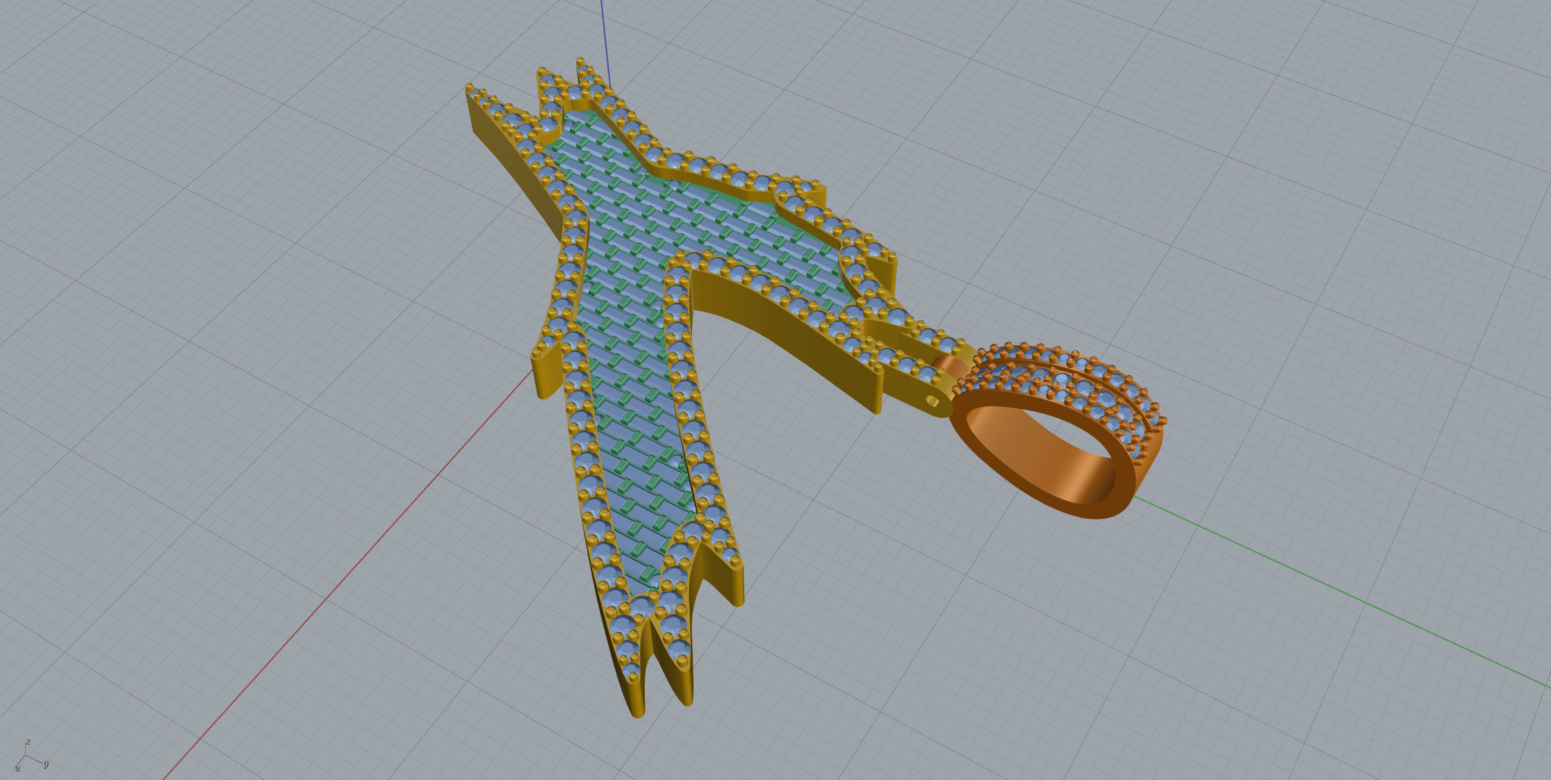 Y with baguetes 3D print model_5