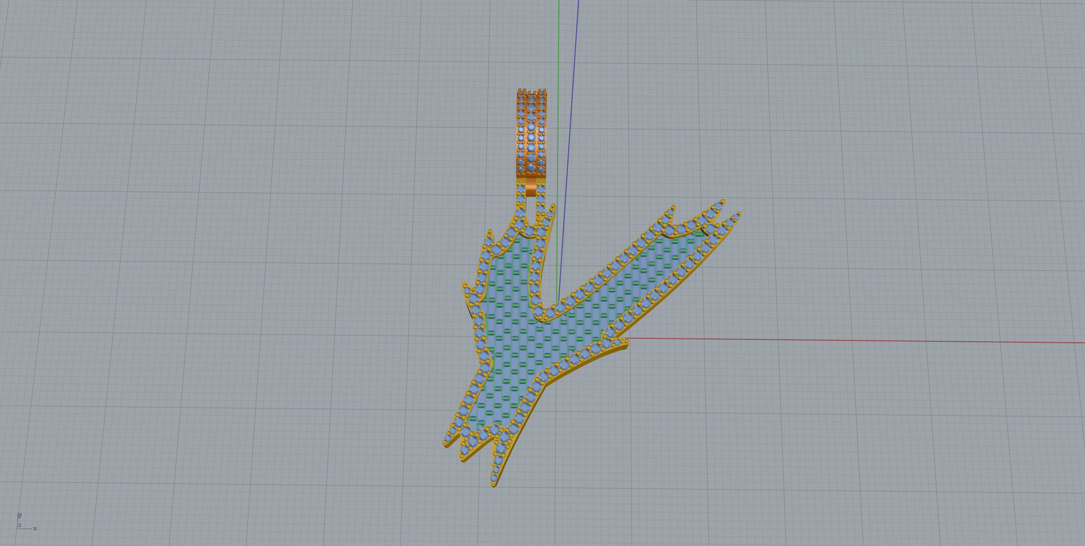 Y with baguetes 3D print model_7