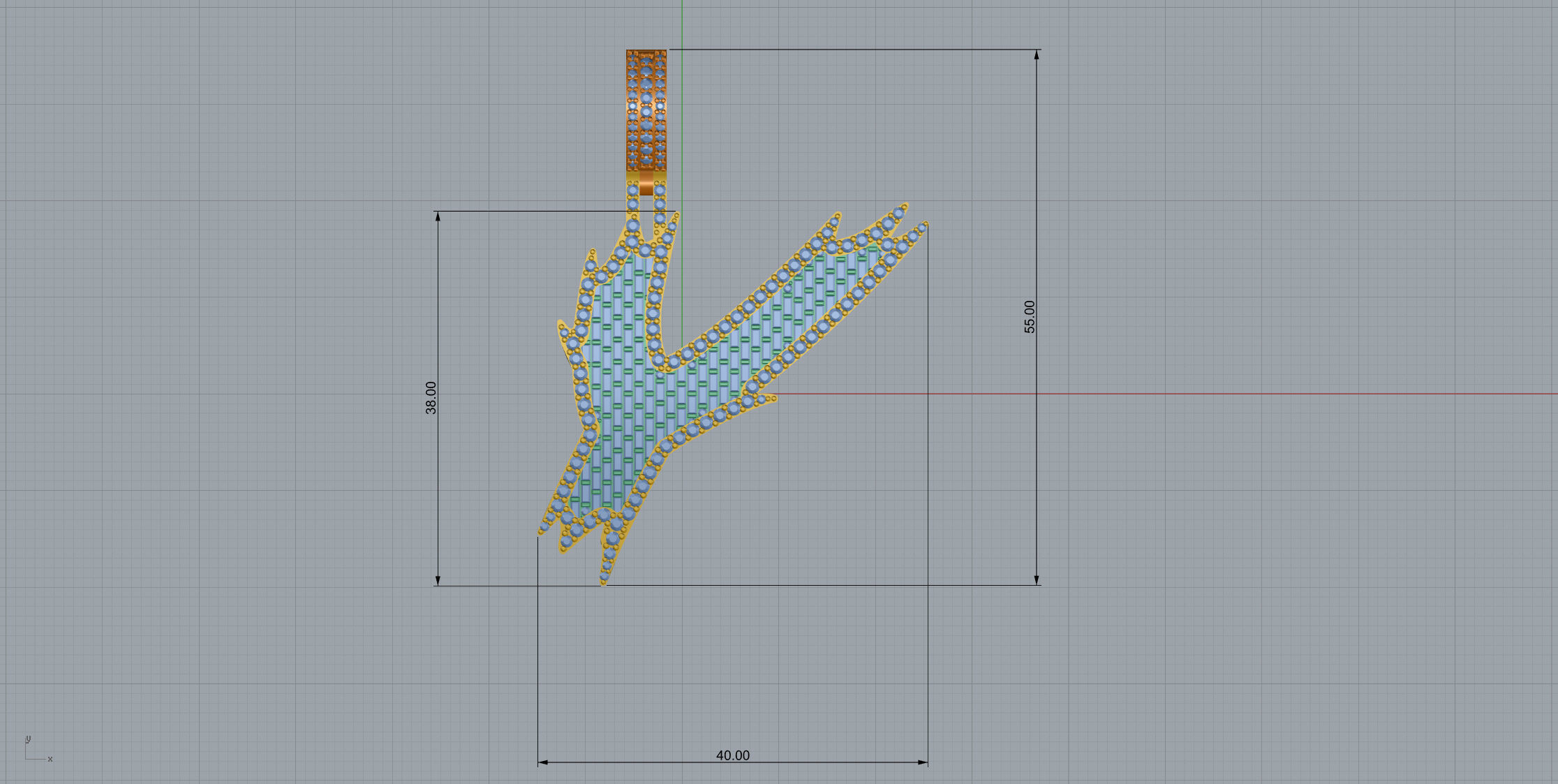 Y with baguetes 3D print model_8