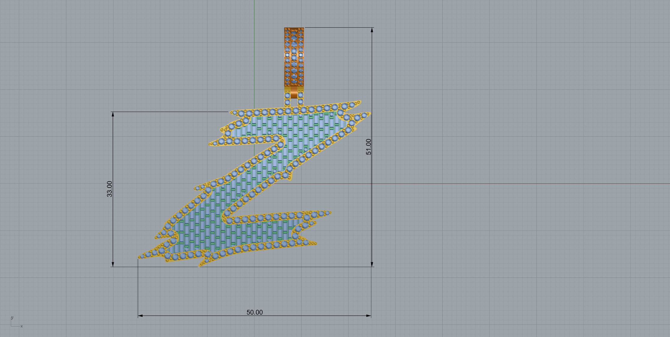 Z with baguetes 3D print model_8