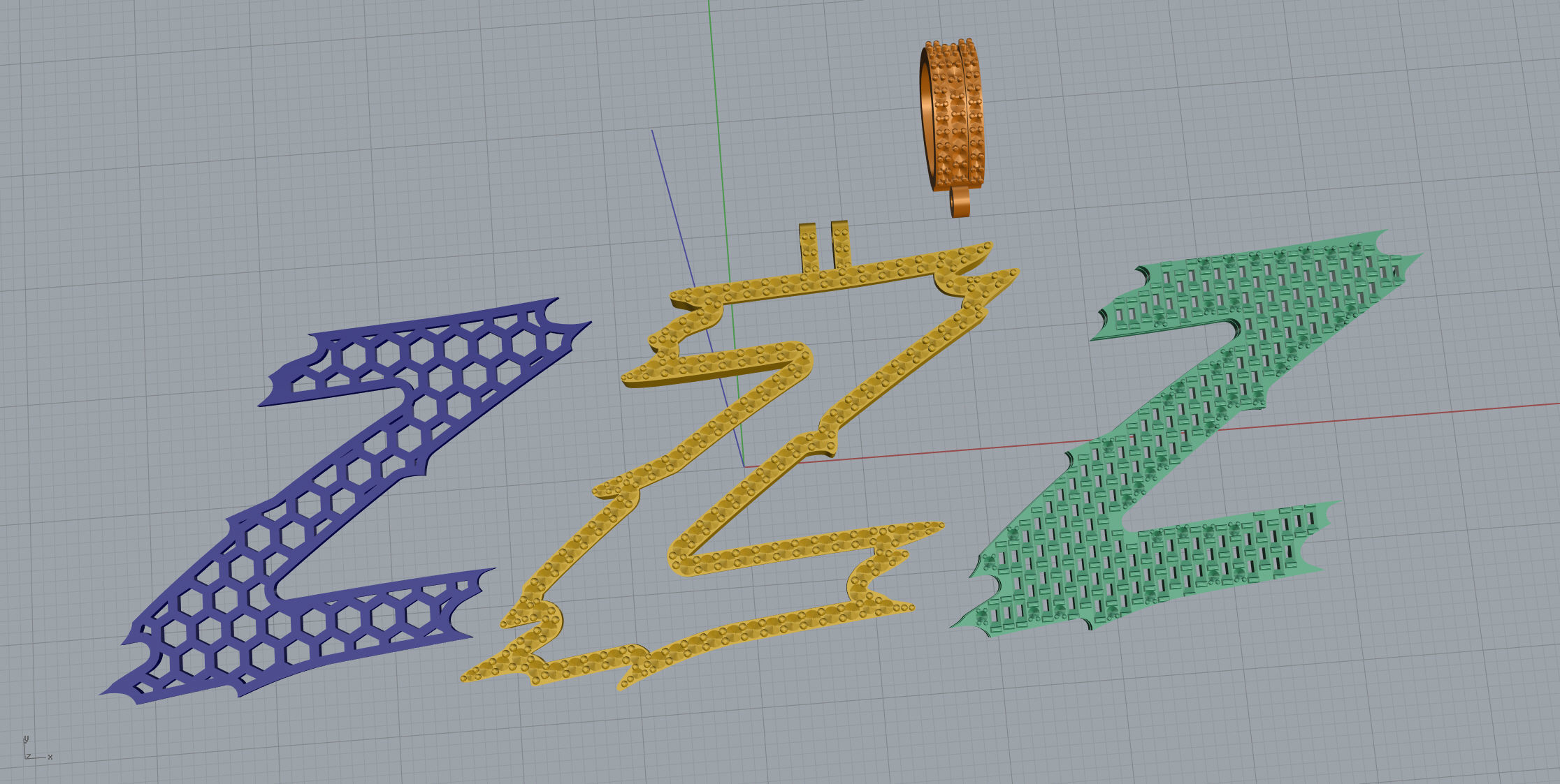 Z with baguetes 3D print model_10