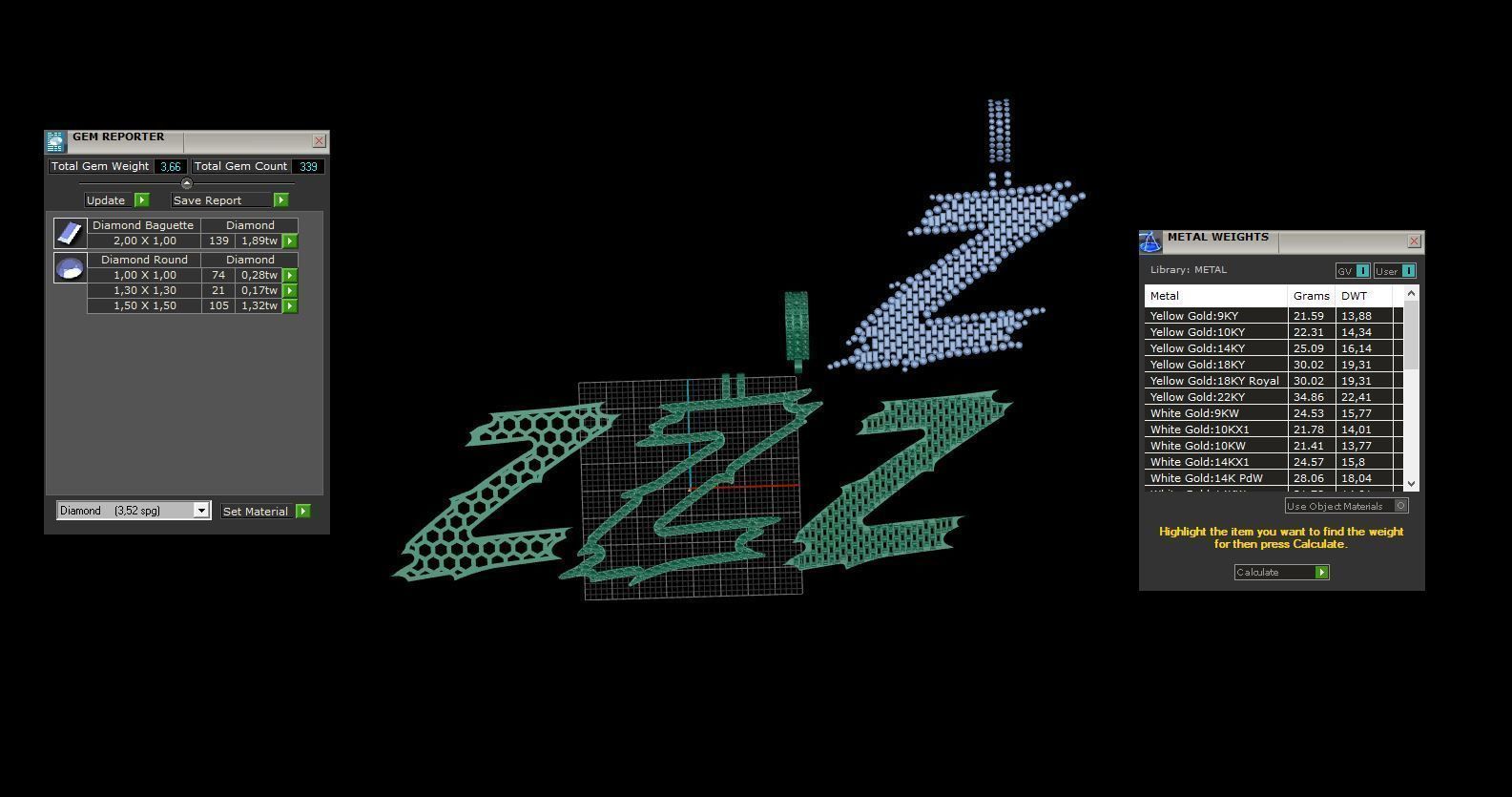 Z with baguetes 3D print model_2