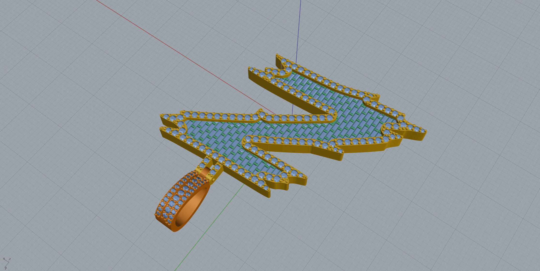 Z with baguetes 3D print model_4