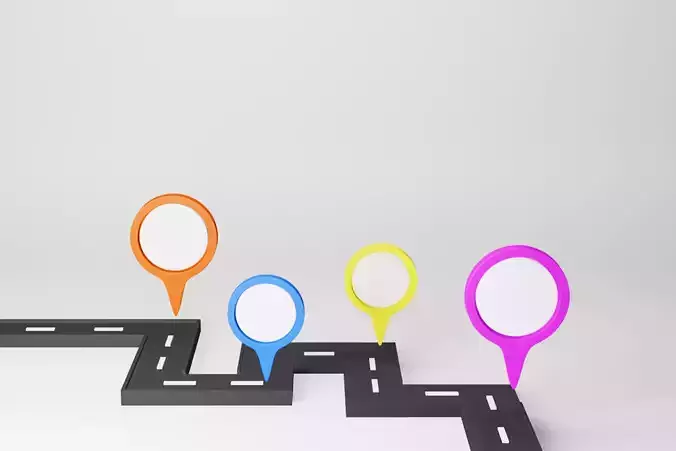 Map pin GPS 3D model 3D model