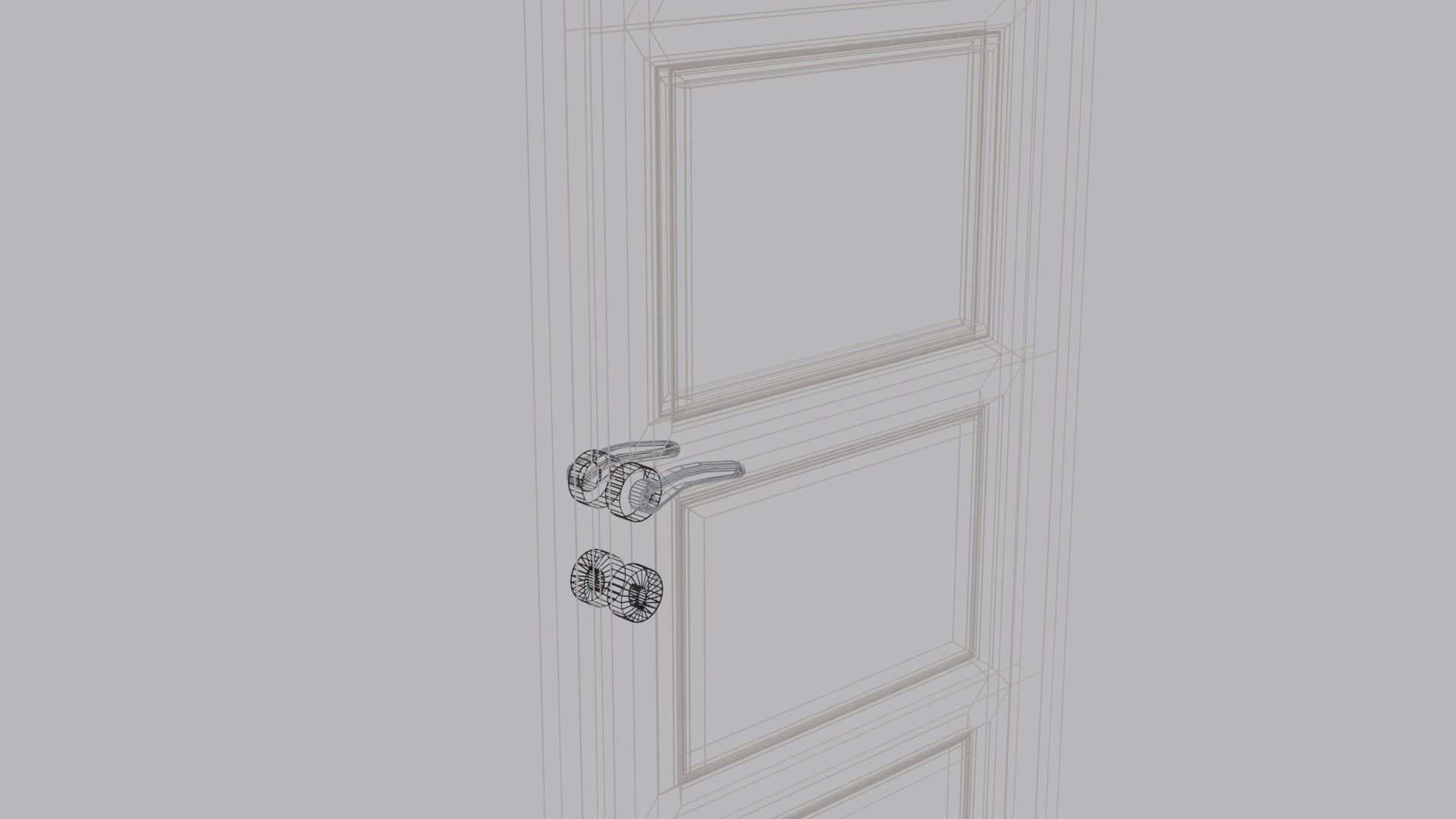 Interior Door V1  3D model_8