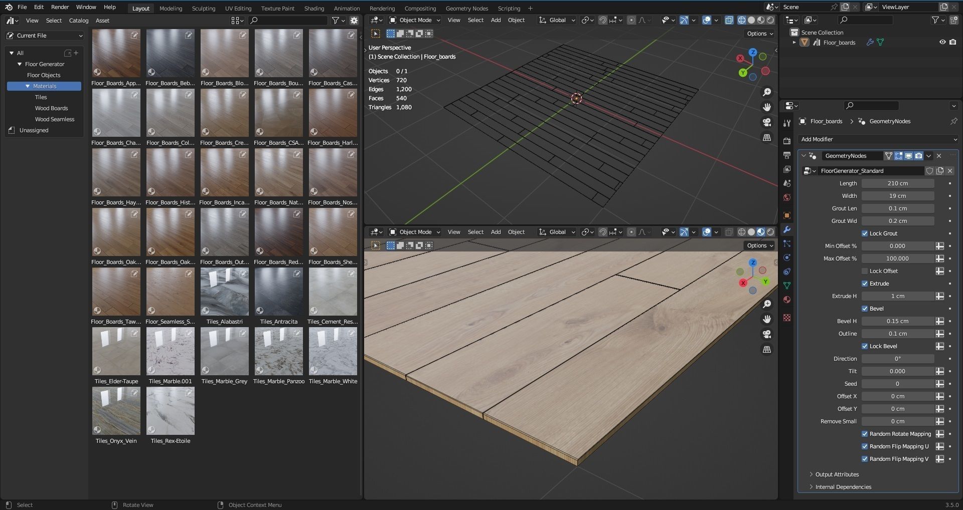 Floor Generator for Blender Low-poly 3D model_3
