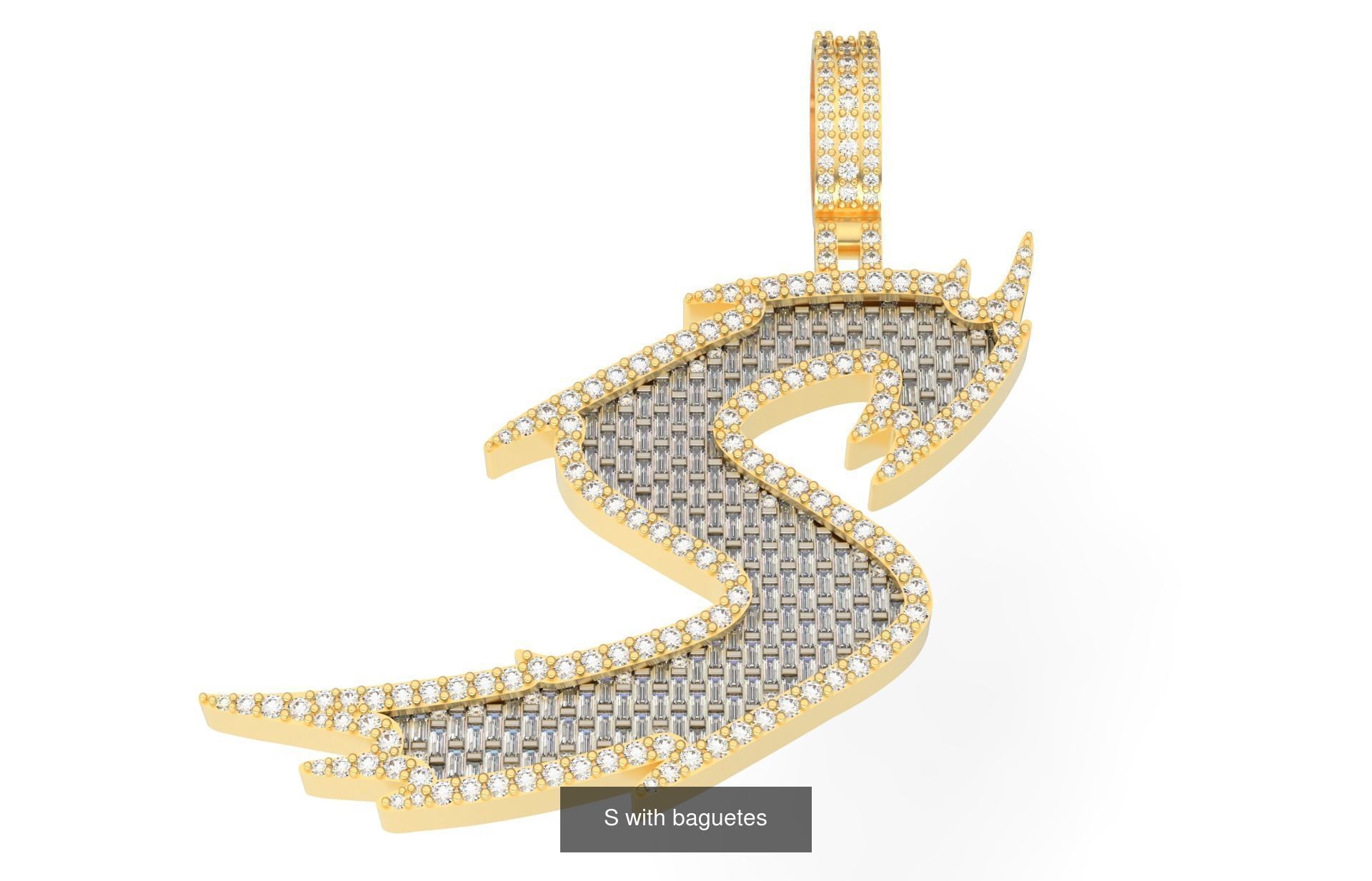 A-Z with baguetes style  3D Model Collection_21