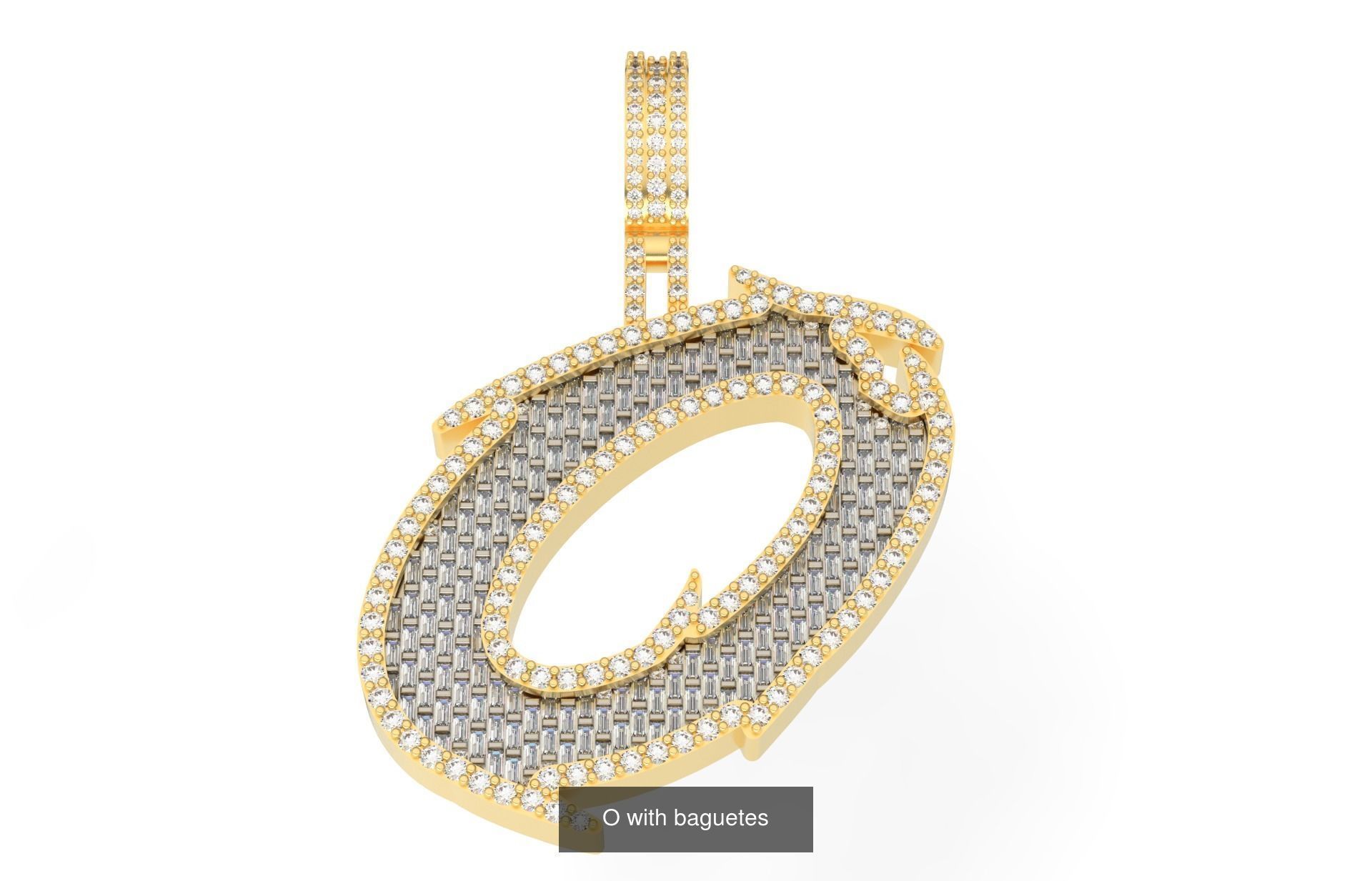 A-Z with baguetes style  3D Model Collection_17