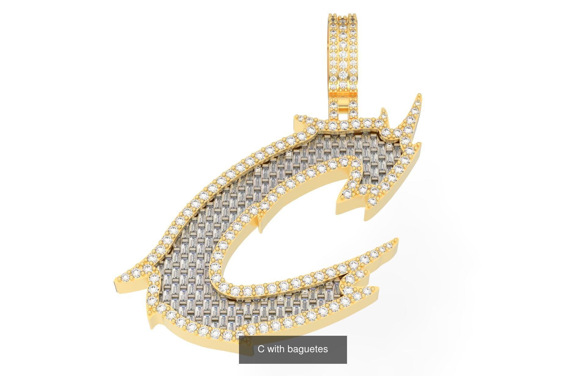 A-Z with baguetes style  3D Model Collection_5