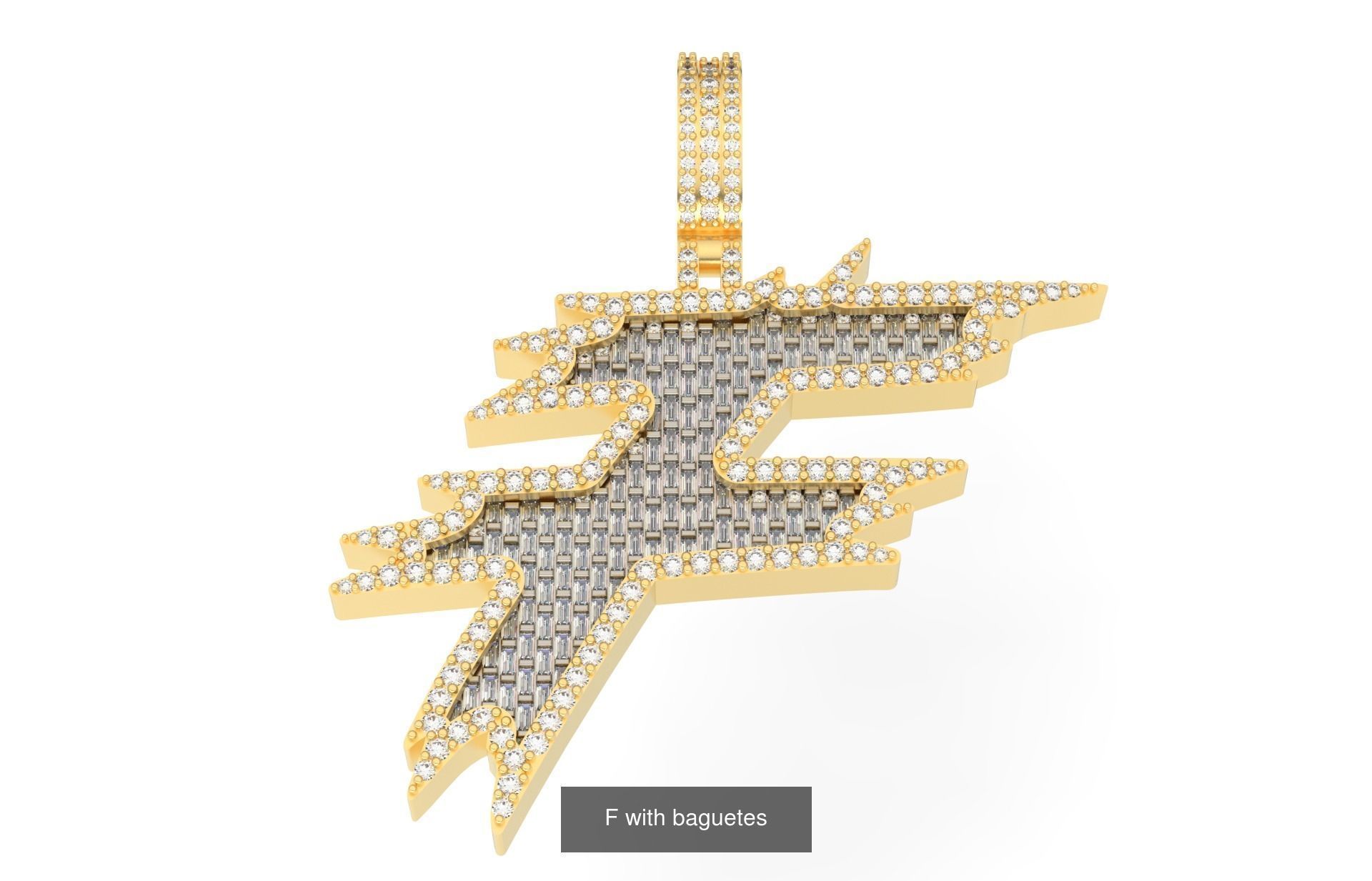 A-Z with baguetes style  3D Model Collection_8