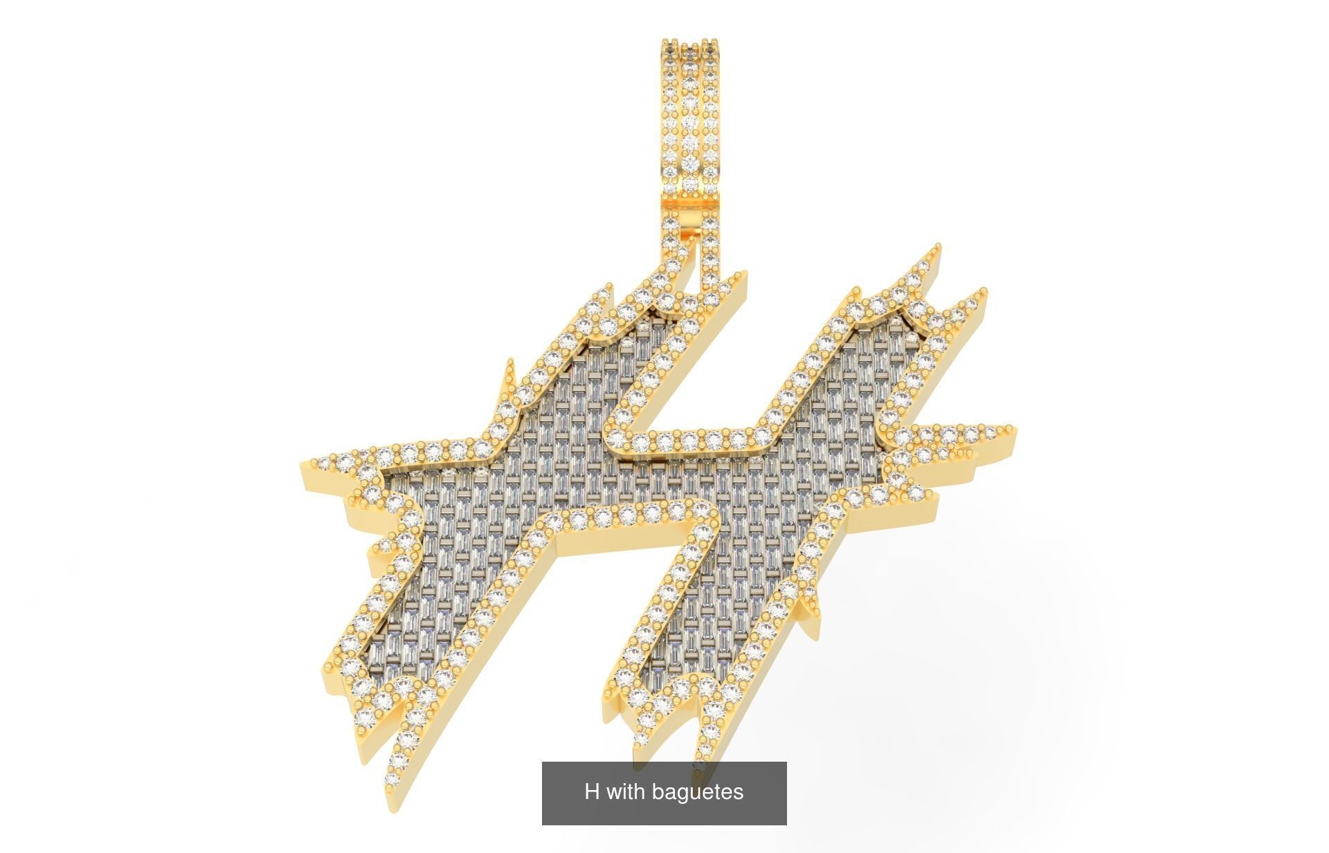 A-Z with baguetes style  3D Model Collection_10