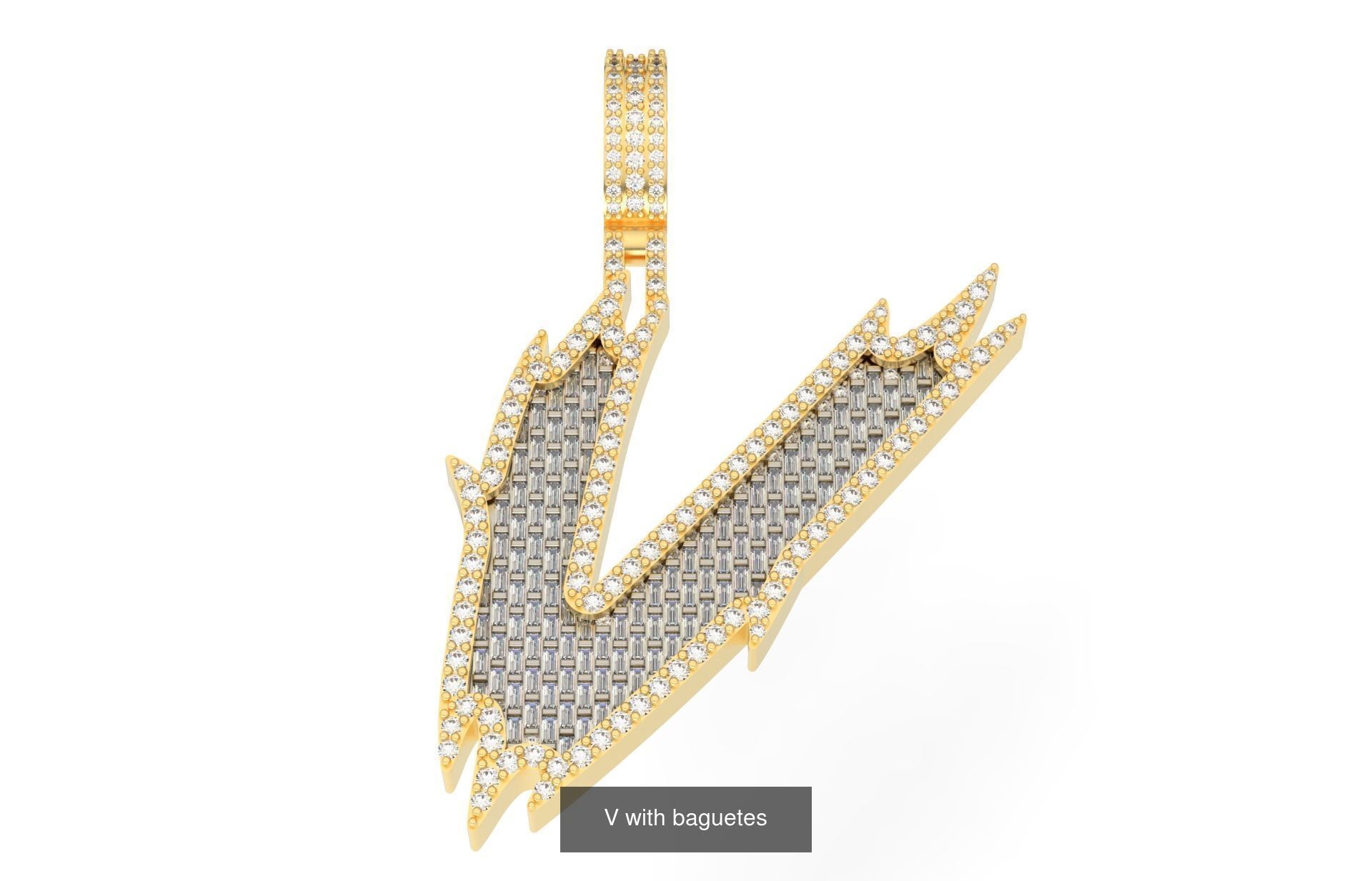 A-Z with baguetes style  3D Model Collection_24