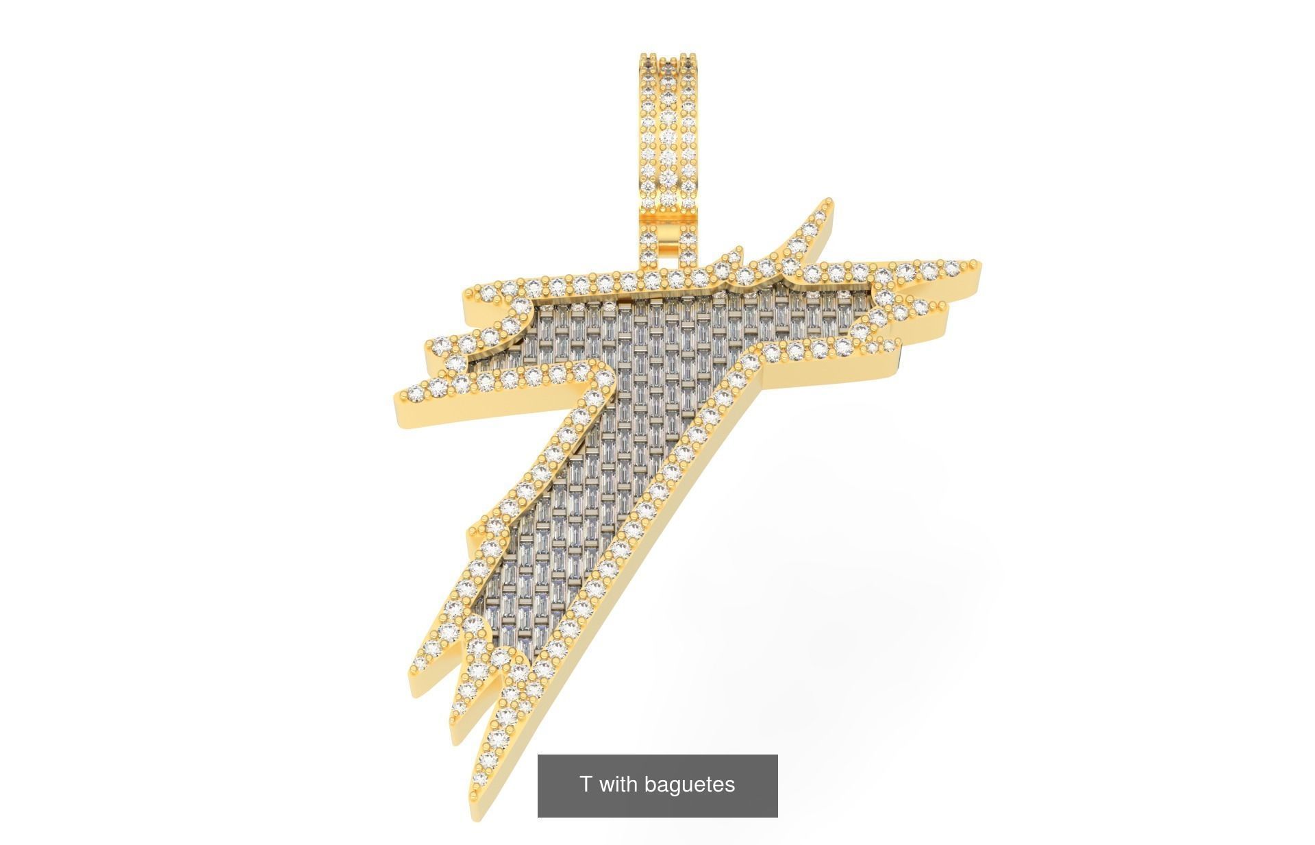 A-Z with baguetes style  3D Model Collection_22