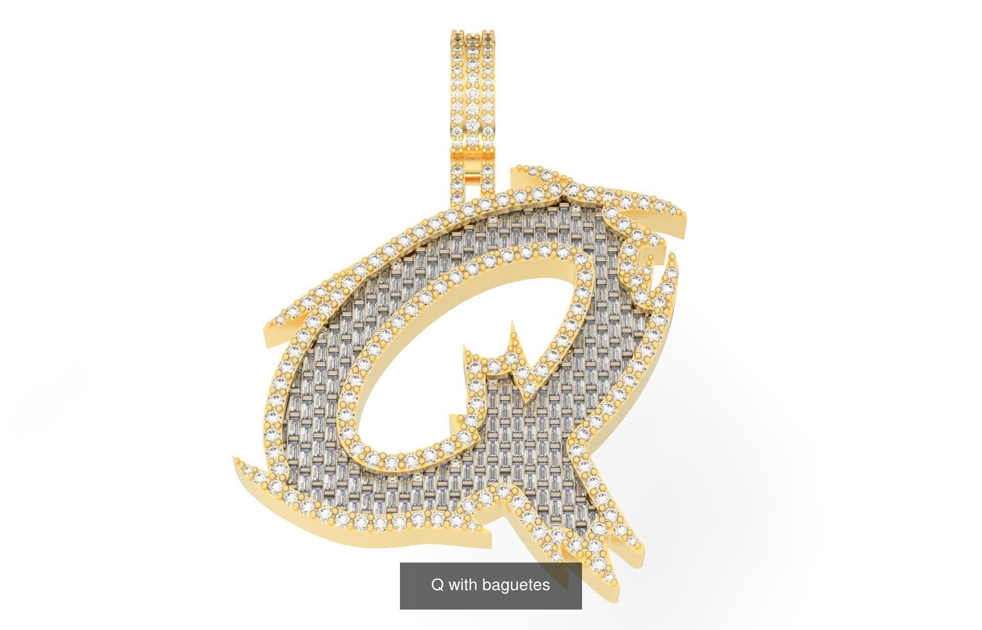 A-Z with baguetes style  3D Model Collection_19