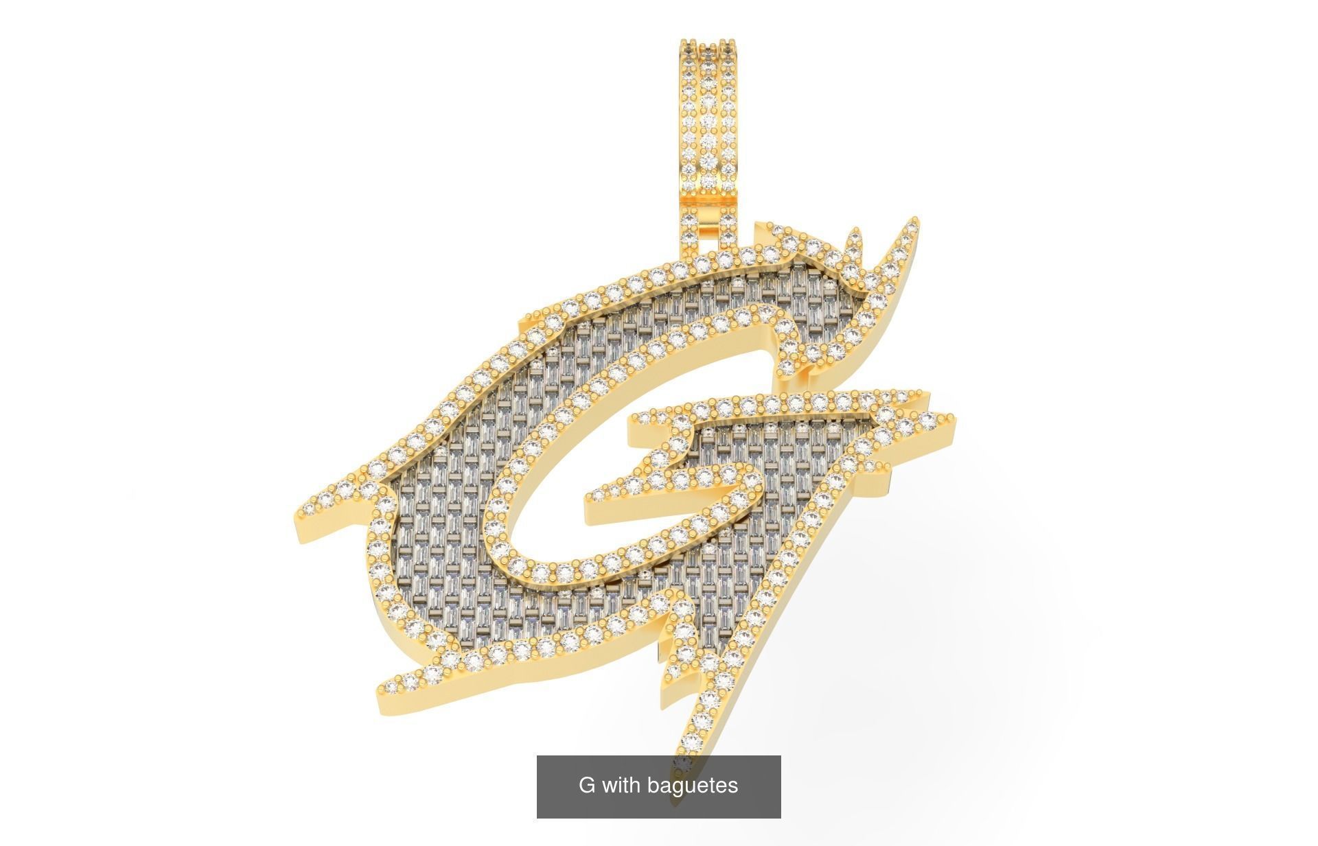 A-Z with baguetes style  3D Model Collection_9