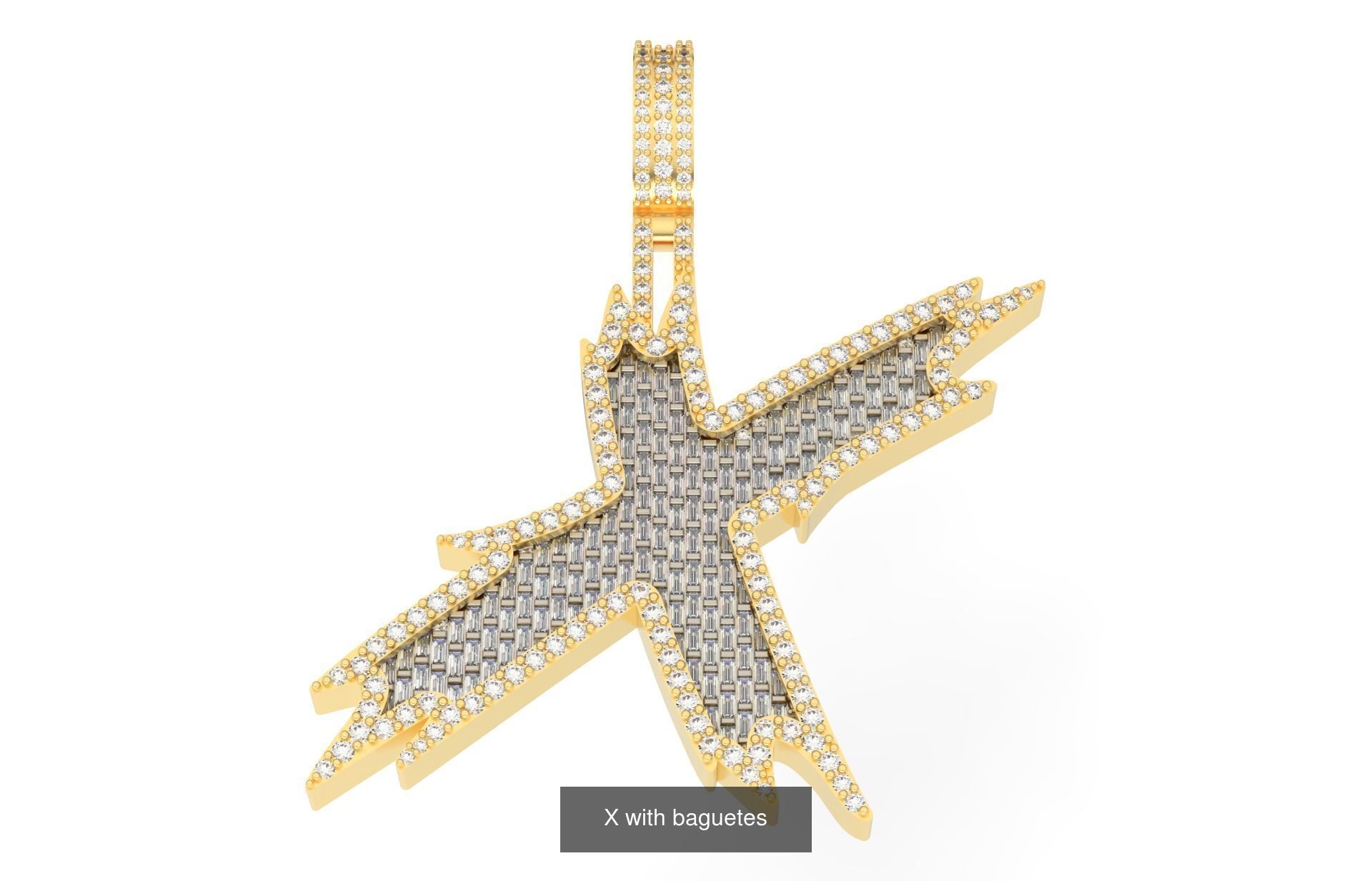 A-Z with baguetes style  3D Model Collection_26