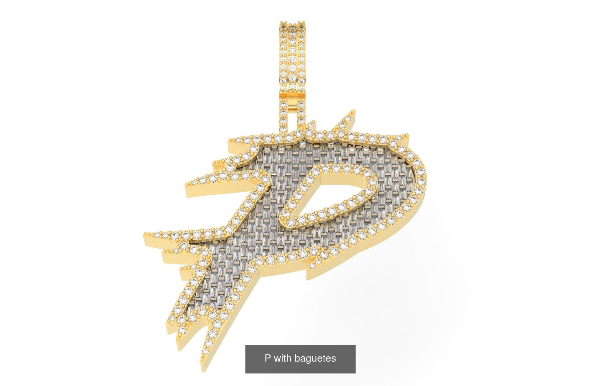 A-Z with baguetes style  3D Model Collection_18