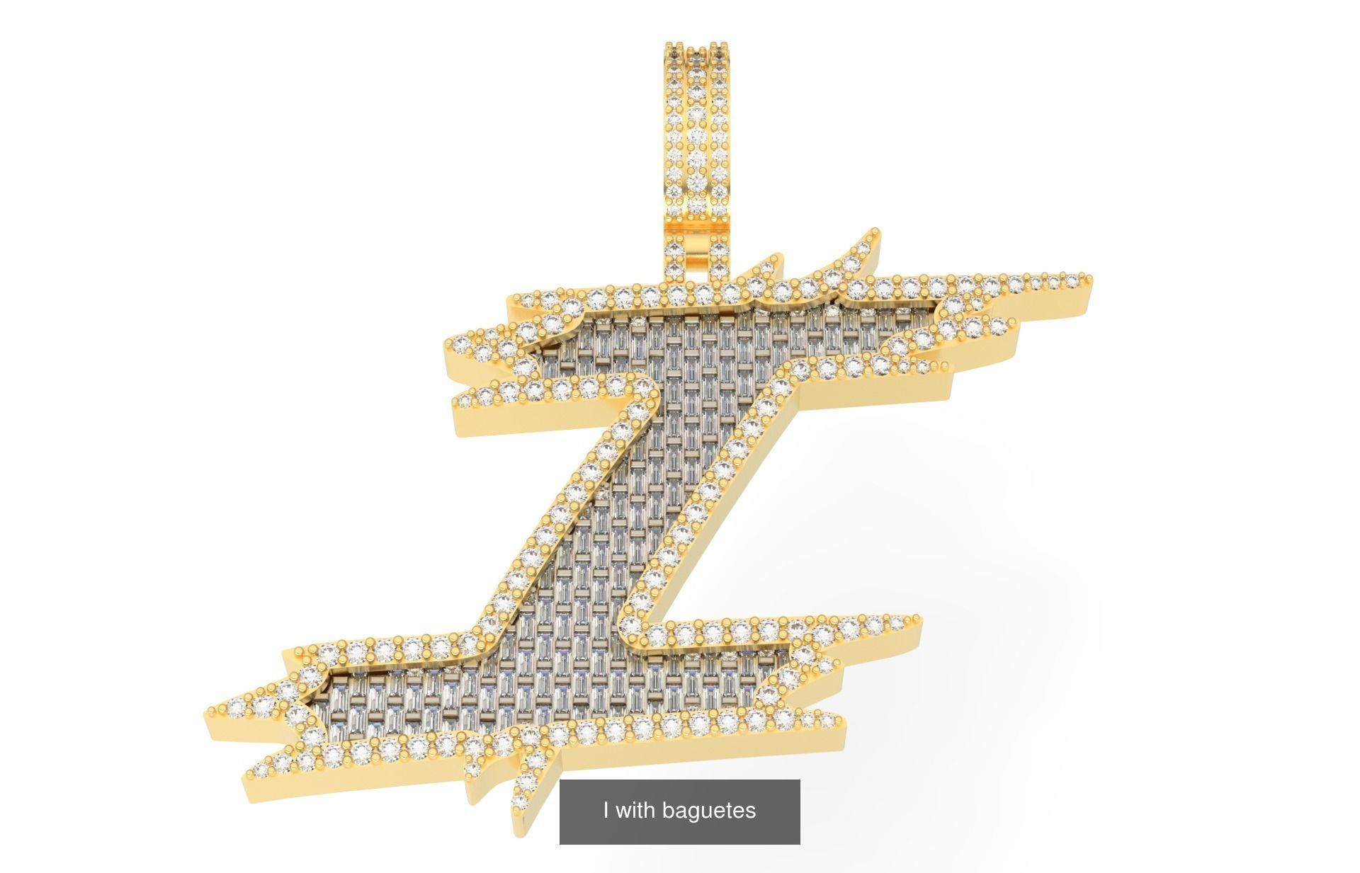 A-Z with baguetes style  3D Model Collection_11