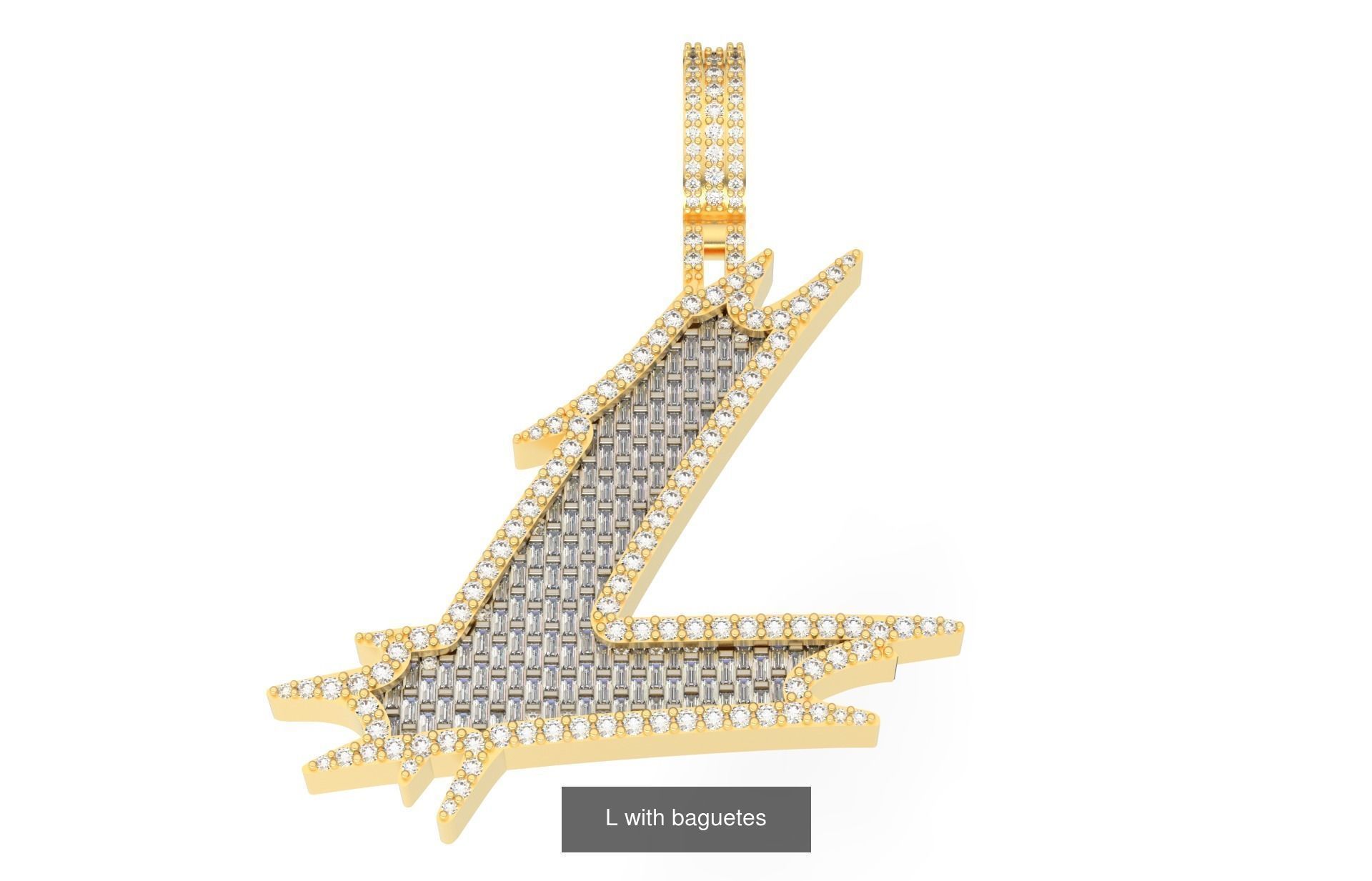 A-Z with baguetes style  3D Model Collection_14