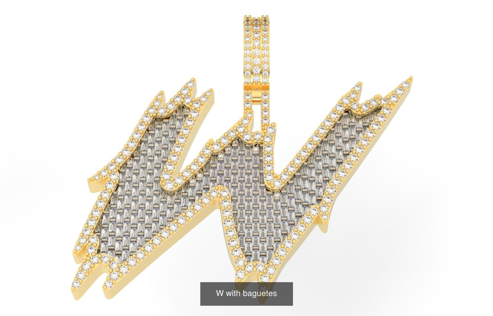 A-Z with baguetes style  3D Model Collection_25