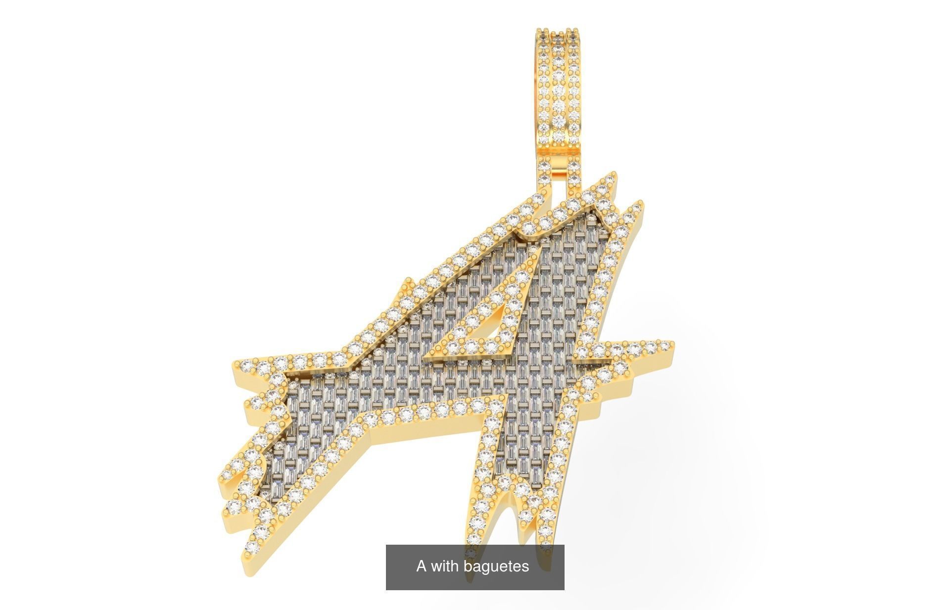 A-Z with baguetes style  3D Model Collection_3