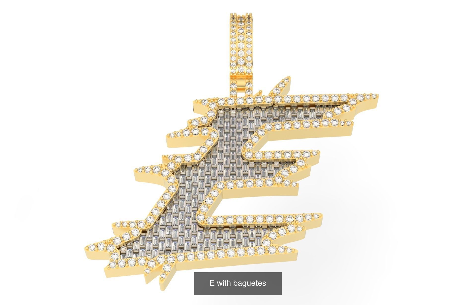 A-Z with baguetes style  3D Model Collection_7