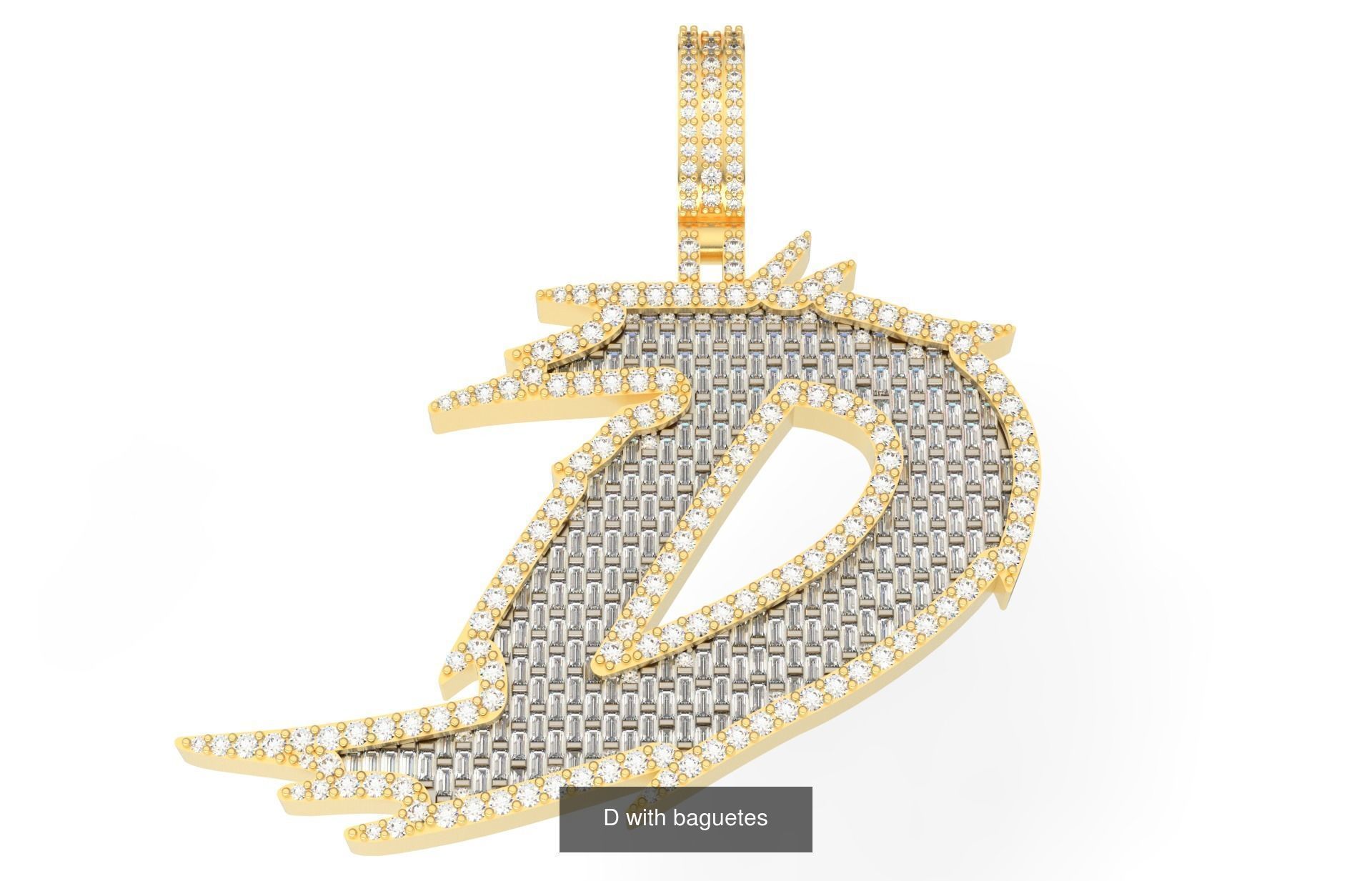 A-Z with baguetes style  3D Model Collection_6