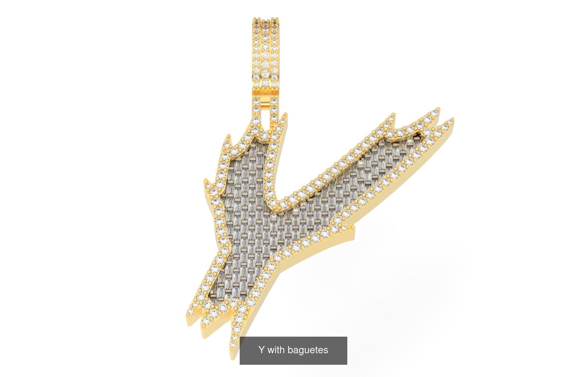 A-Z with baguetes style  3D Model Collection_27