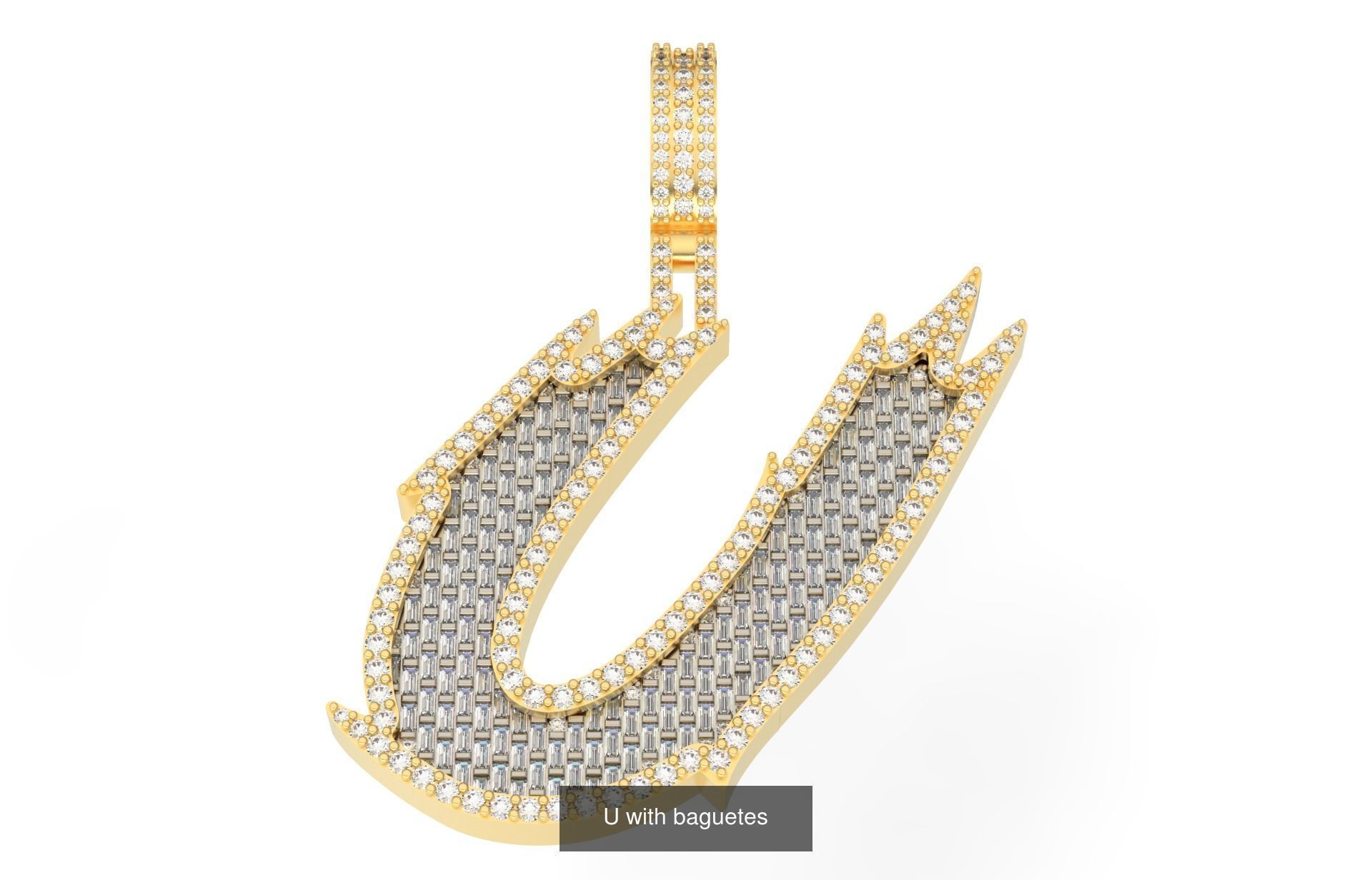 A-Z with baguetes style  3D Model Collection_23