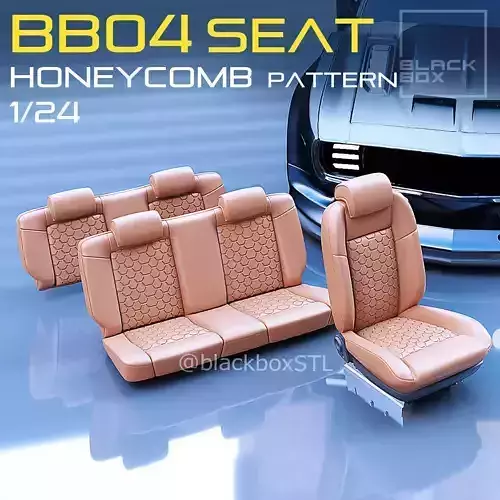 BB04a honeycomb Pattern Seat FOR DIECAST AND MODELKITS 1-24th 3D print model