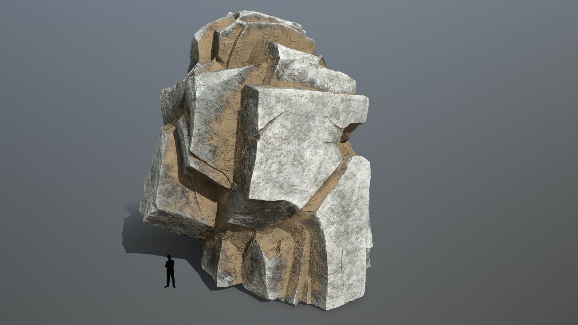desert rocks Low-poly 3D model_7
