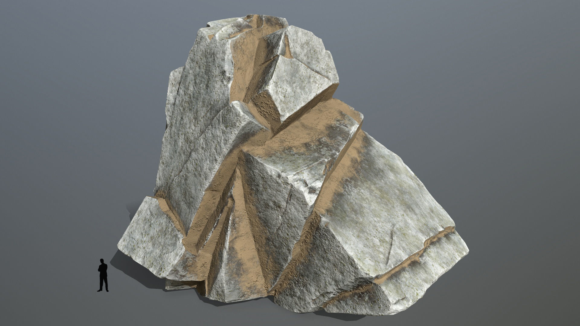 desert rocks Low-poly 3D model_8