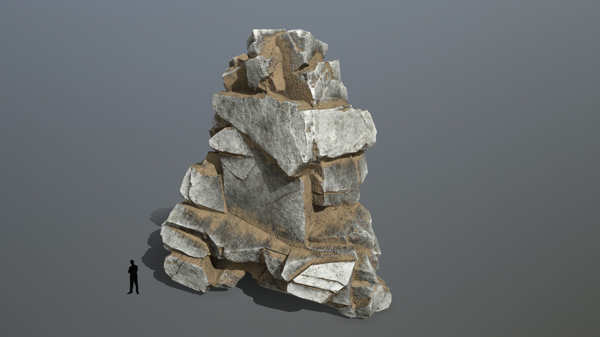 desert rocks Low-poly 3D model_4