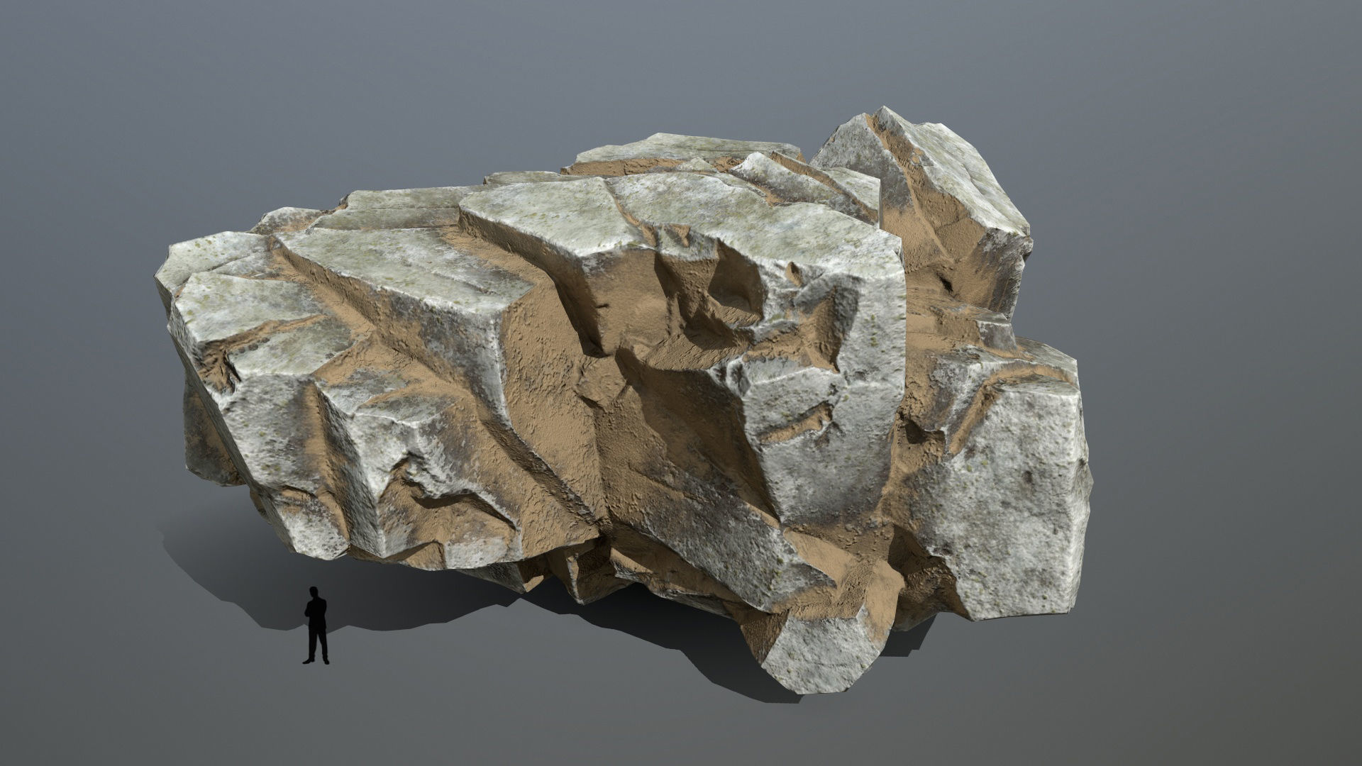 desert rocks Low-poly 3D model_3