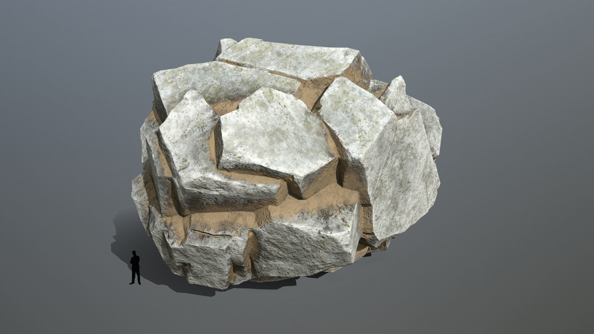 desert rocks Low-poly 3D model_5