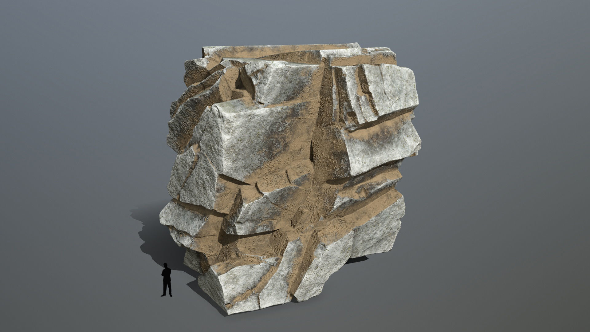 desert rocks Low-poly 3D model_2